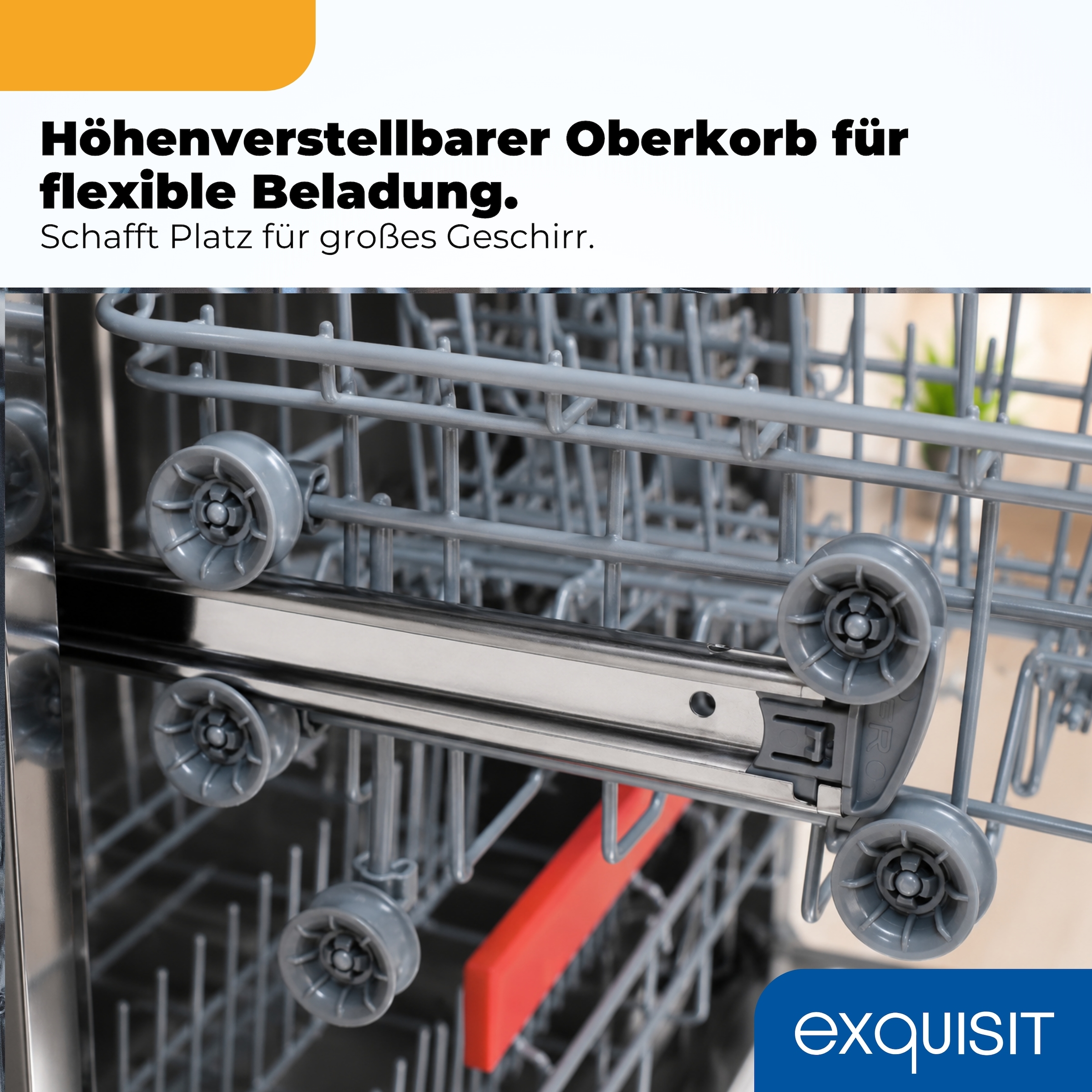 exquisit Standgeschirrspüler 9311 »GSP9311-450C schwarz« 9 l 10 tlg. Maßgedecke 10 Maßgedecke, LED, Besteckschublade, Auto Door Open, AquaStop