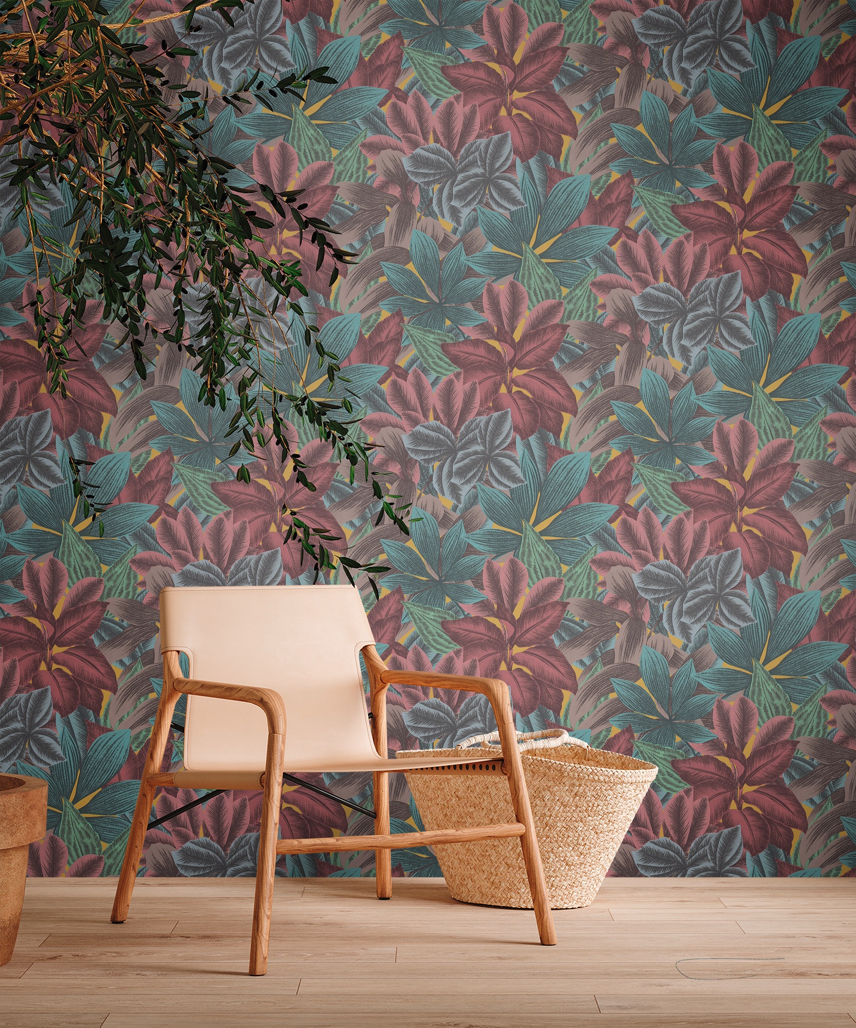 living walls Vliestapete »Metropolitan Stories. Travel Styles. Tapete Dschungel«, matt-gemustert-neutral, Dschungel-Fapete Floral Tapeten Wohnzimmer Schlafzimmer Küche Design