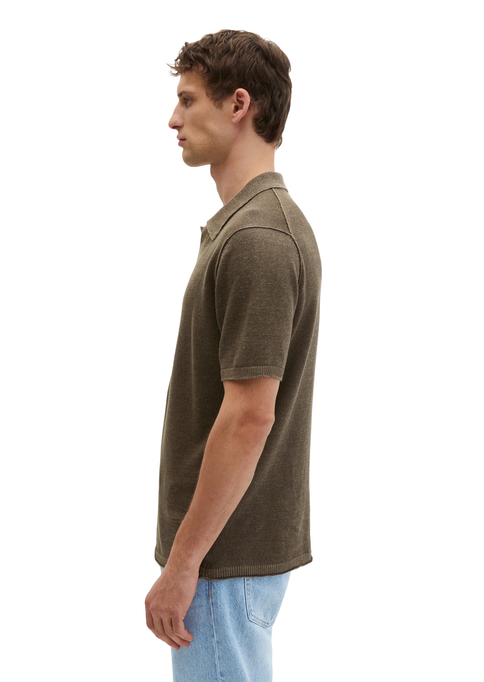 Marc O'Polo Rundhalspullover »aus Bio-Baumwolle und Leinen«