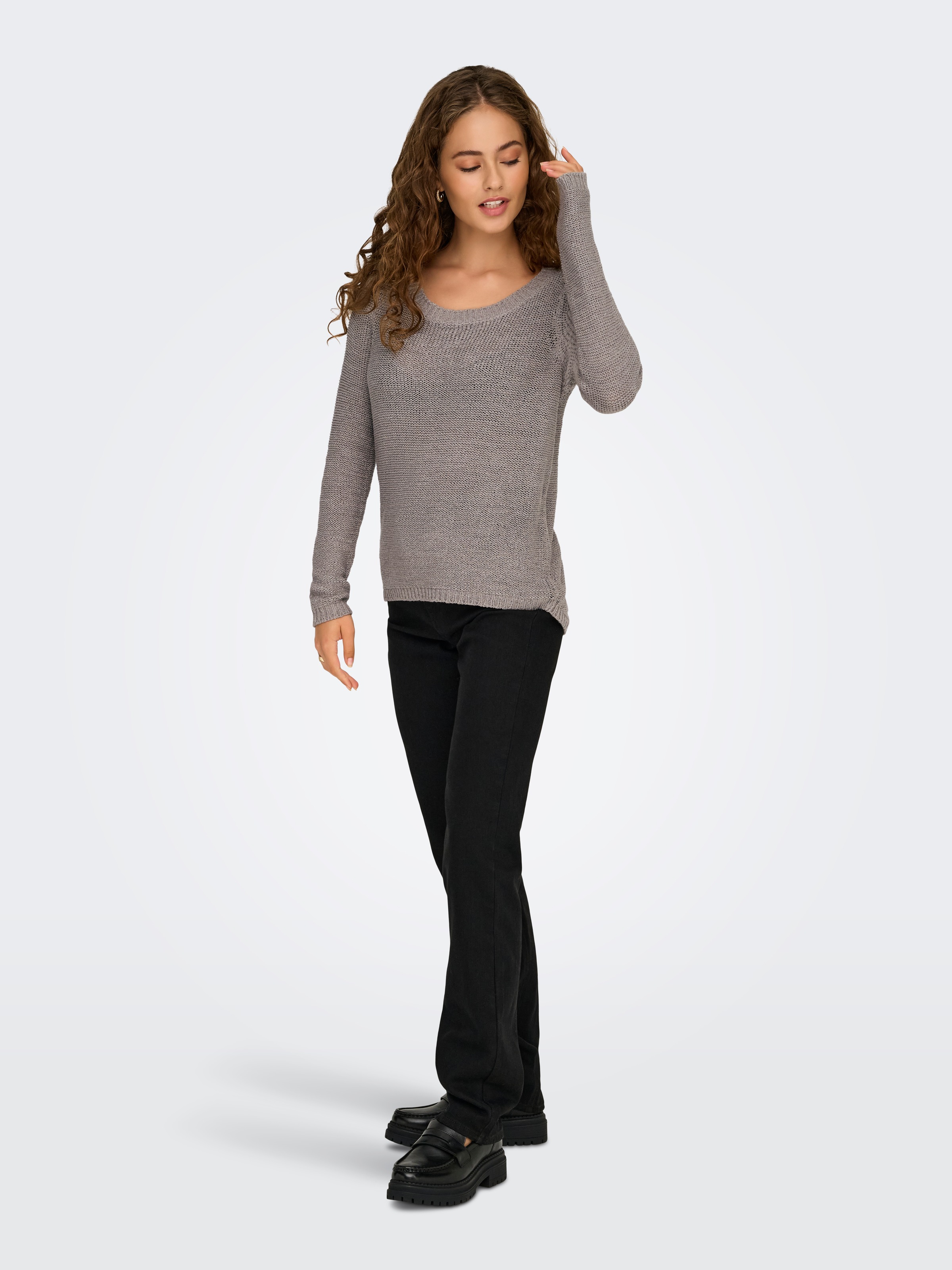 ONLY Strickpullover »ONLGEENA XO L/S PULLOVER KNT NOOS«, mit Rundhalsausschnitt