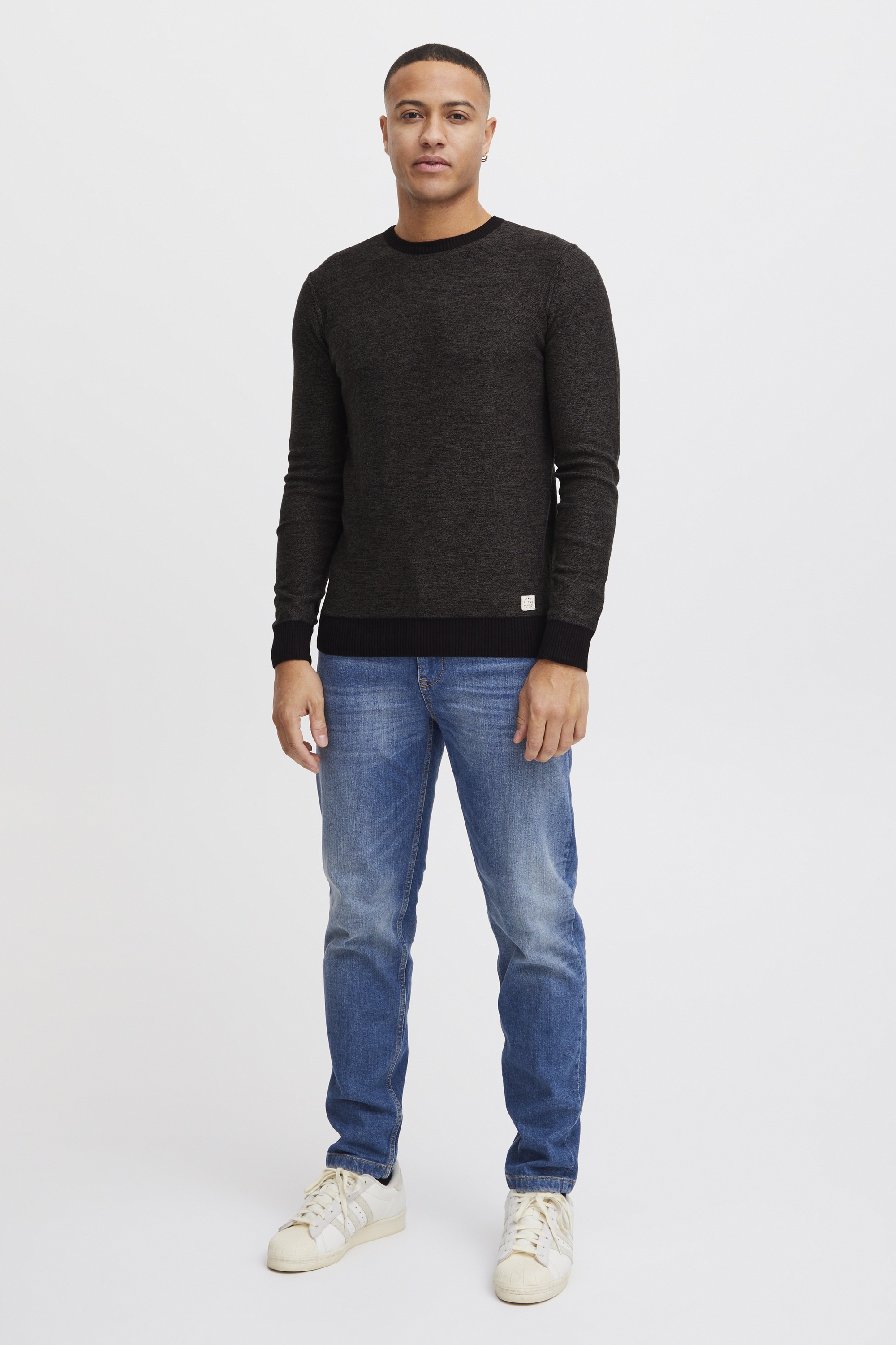 BLEND BHNathan Men's Fine Knit Crew Neck Pullover Black XXL 4