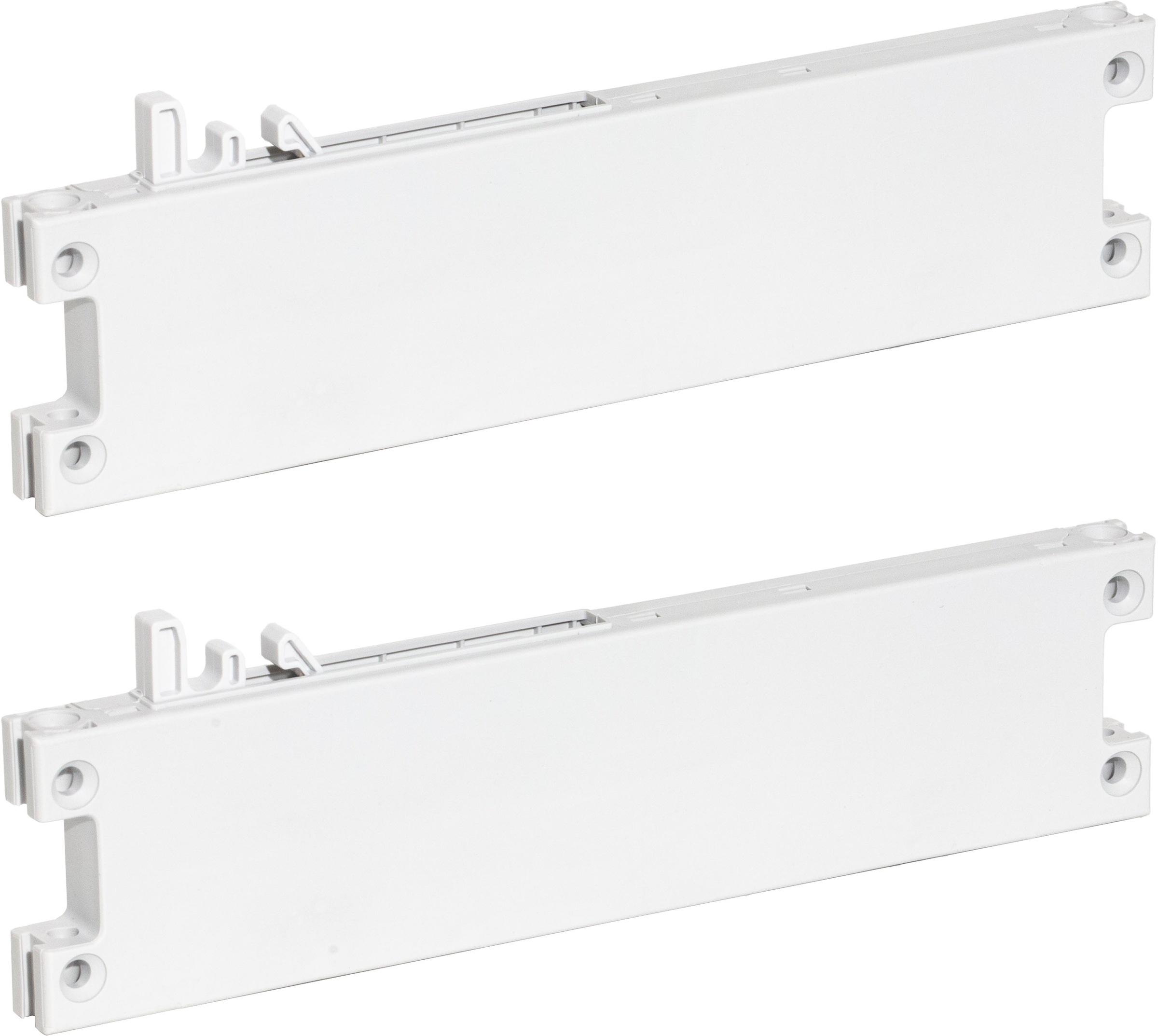 Schwebetürselbsteinzug RAUCH, B:7cm H:1,4cm T:21cmgrau, Kunststoff, Türdämpfer, "Zubehör", 2er-Set für 2-türige Rauch-Schwebetürenschränke BLUE