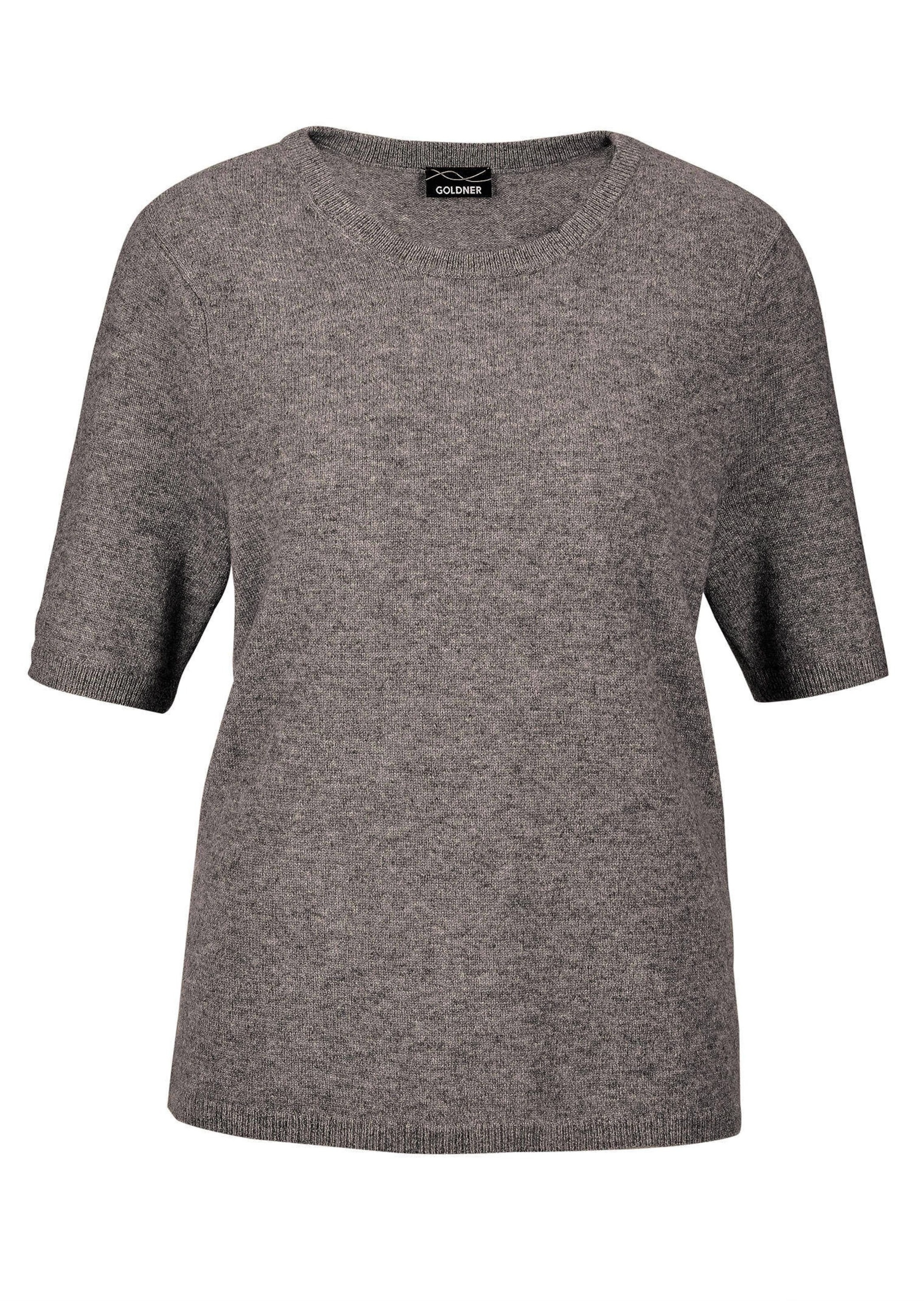 GOLDNER Kurzarmpullover "Kurzgröße Kaschmir-Halbarmpullover mit Rundhals" A günstig online kaufen