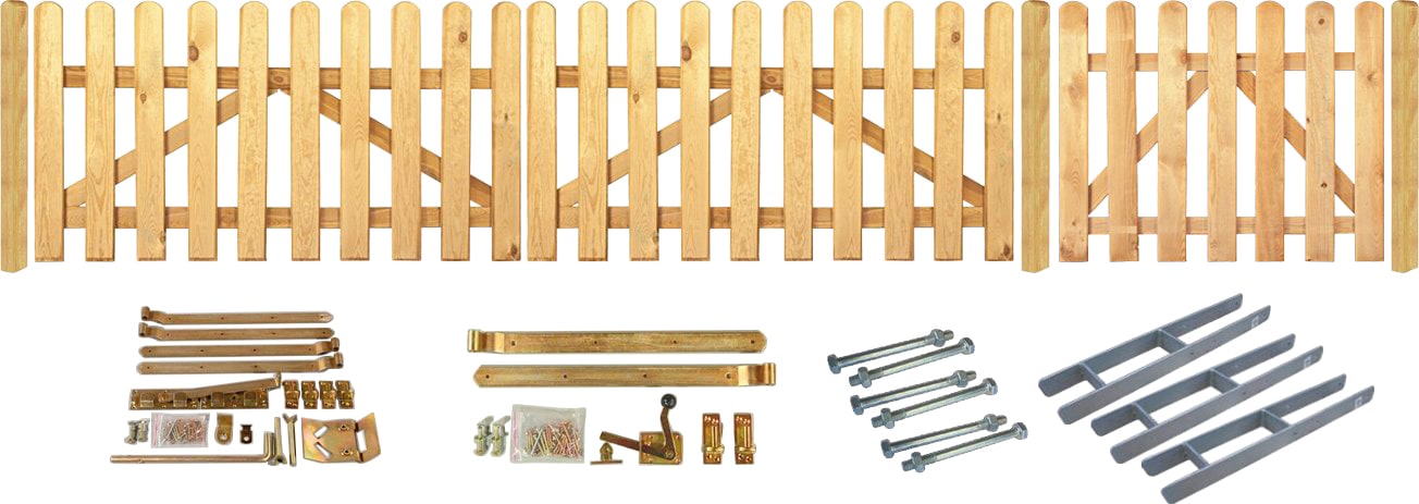 Tetzner & Jentzsch Gartentor "Houston" BxT: 300x80 + Tür 100x80 cm günstig online kaufen