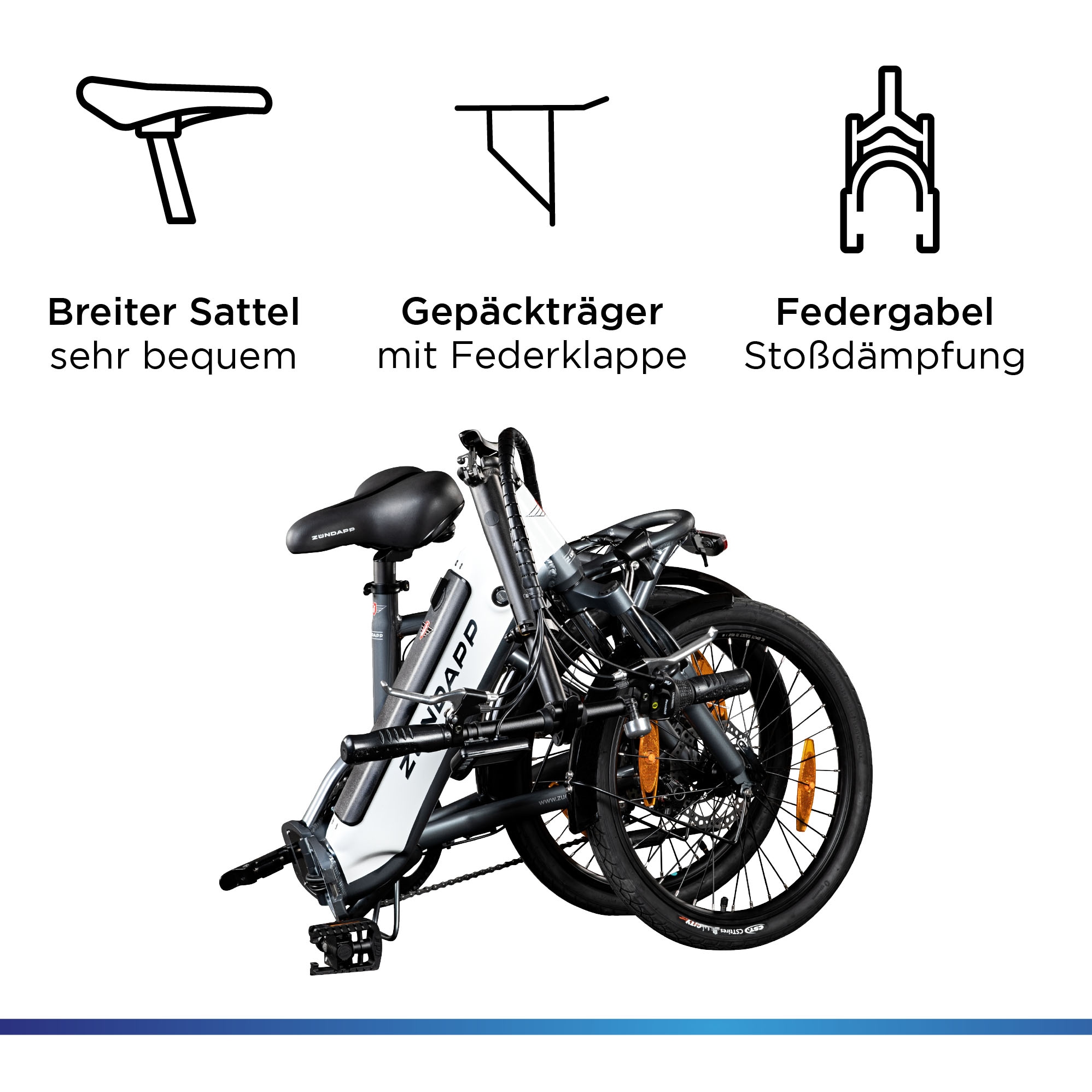 Zündapp E-Bike »ZT20R«, 6 Gang, Heckmotor 250 W, Pedelec, Elektrofahrrad für Damen u. Herren