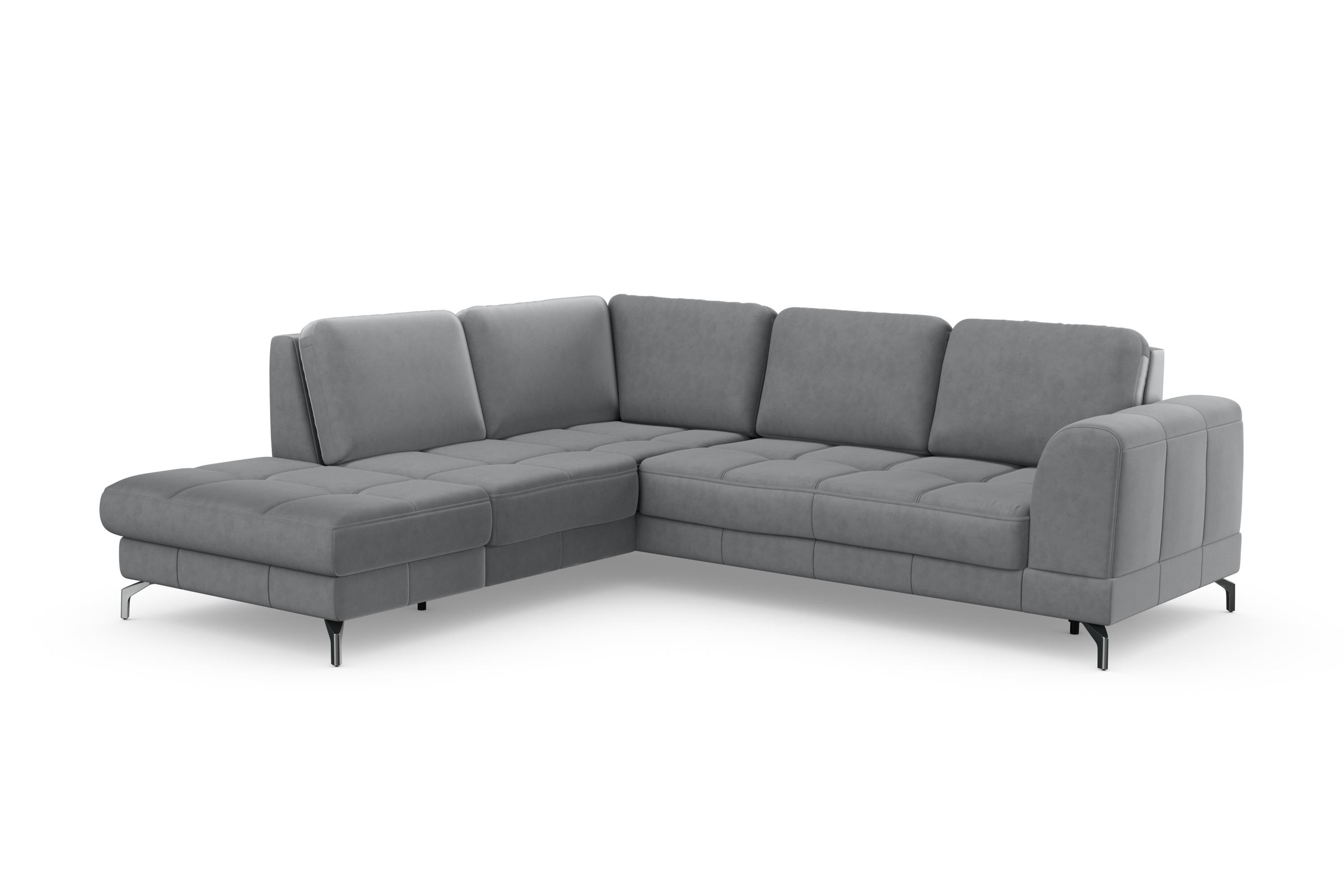 sit&more Ecksofa »Bendigo L-Form«, inklusive Sitztiefenverstellung, Bodenfreiheit 12 cm, in 2 Fußfarben