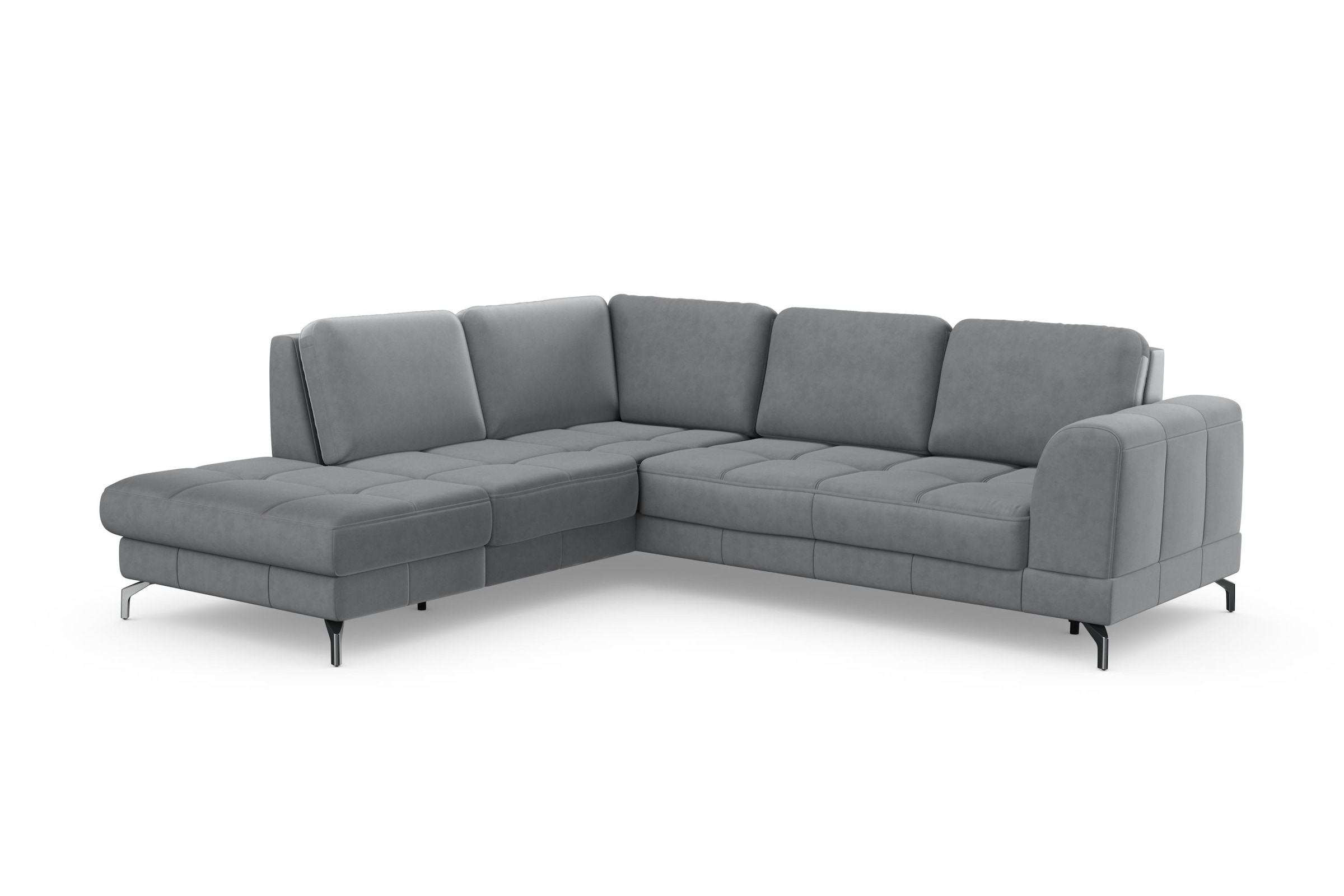 Ecksofa SIT & MORE, B:258cm H:84cm T:226cm, grau, Wohnzimmer, Sofas, "Bendigo L-Form", inklusive Sitztiefenverstellung, Bodenfreiheit 12 cm, in 2