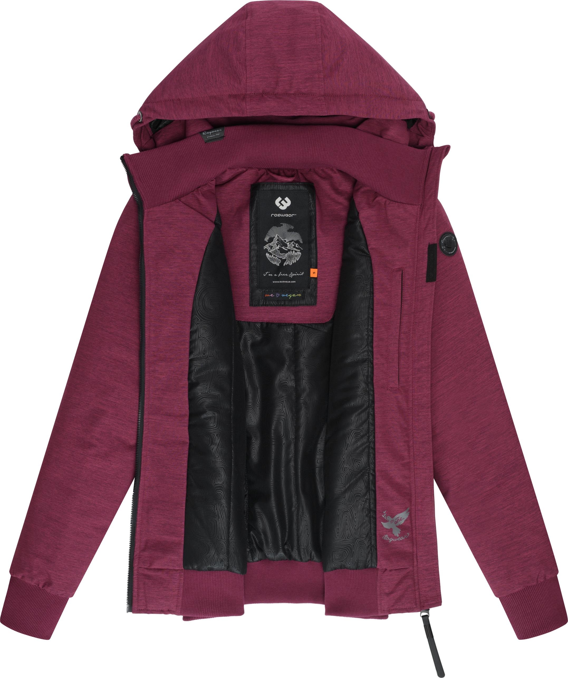 Winterjacke RAGWEAR "Nuggie Melange", Damen, Gr. L (40), weinrot, Obermaterial: 100% Polyester; Innenfutter: 100% Polyester; Wattierung: 100% Polyester, figurumspielend hüftbedeckend, hoch geschlossener Ausschnitt, Ärmel ohne Ärmelschlitz Rippstrickbündch 3