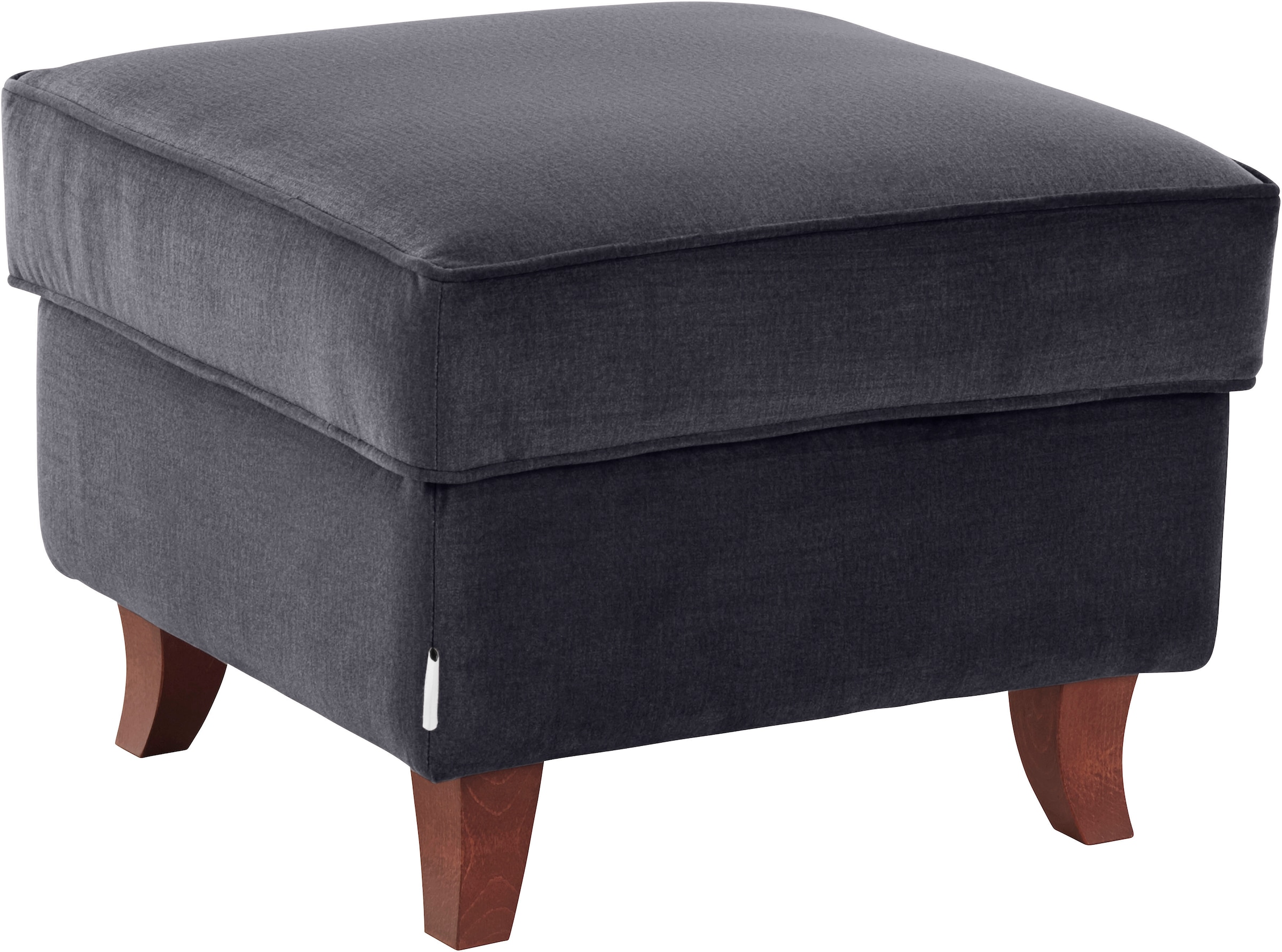 Home affaire Polsterhocker »Reims«, echte Chesterfield-Knopfheftung, Samtoptik mich changierender Optik