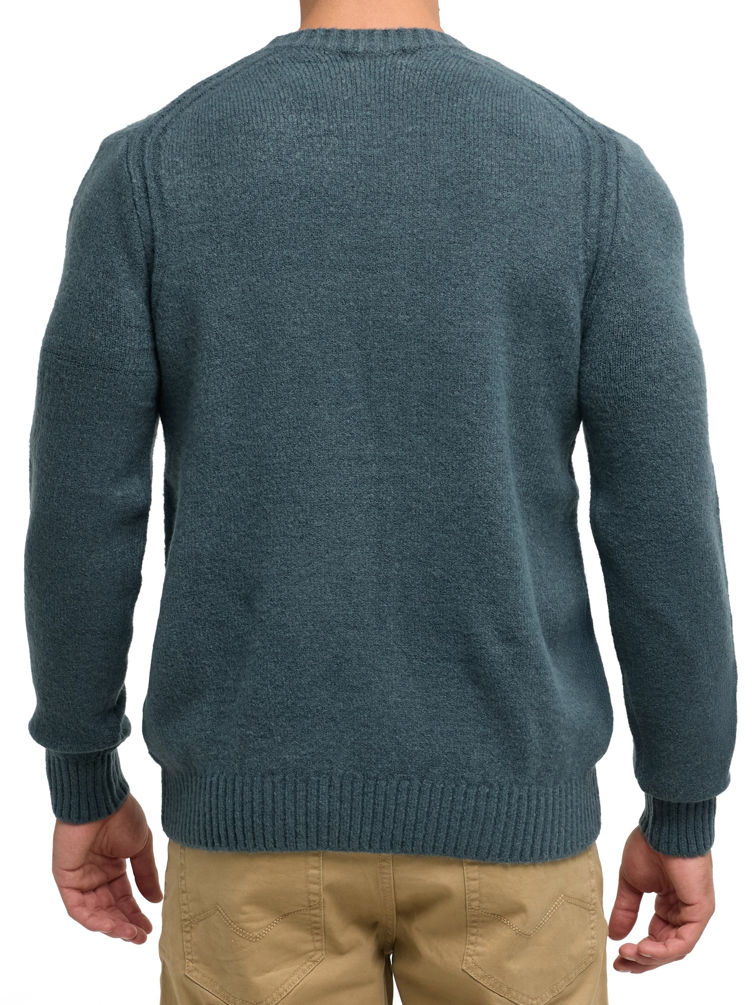 Indicode Rundhalspullover »INVestdale o-neck« Materialmix, regular fit