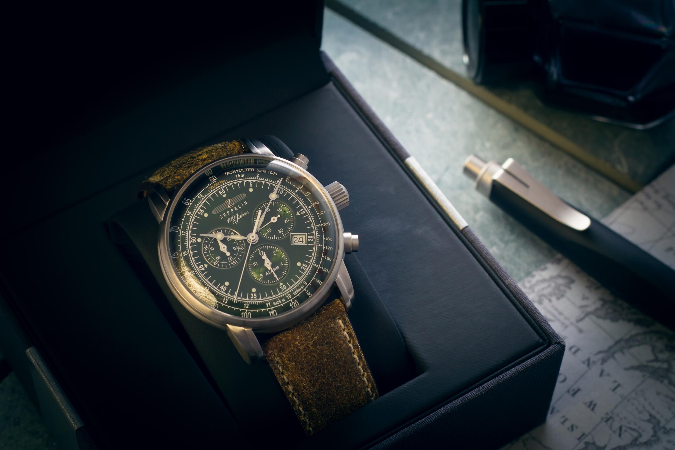 ZEPPELIN Chronograph »100 Jahre«, Armbanduhr, Quarzuhr, Herrenuhr, Datum, Stoppfunktion, Made in Germany
