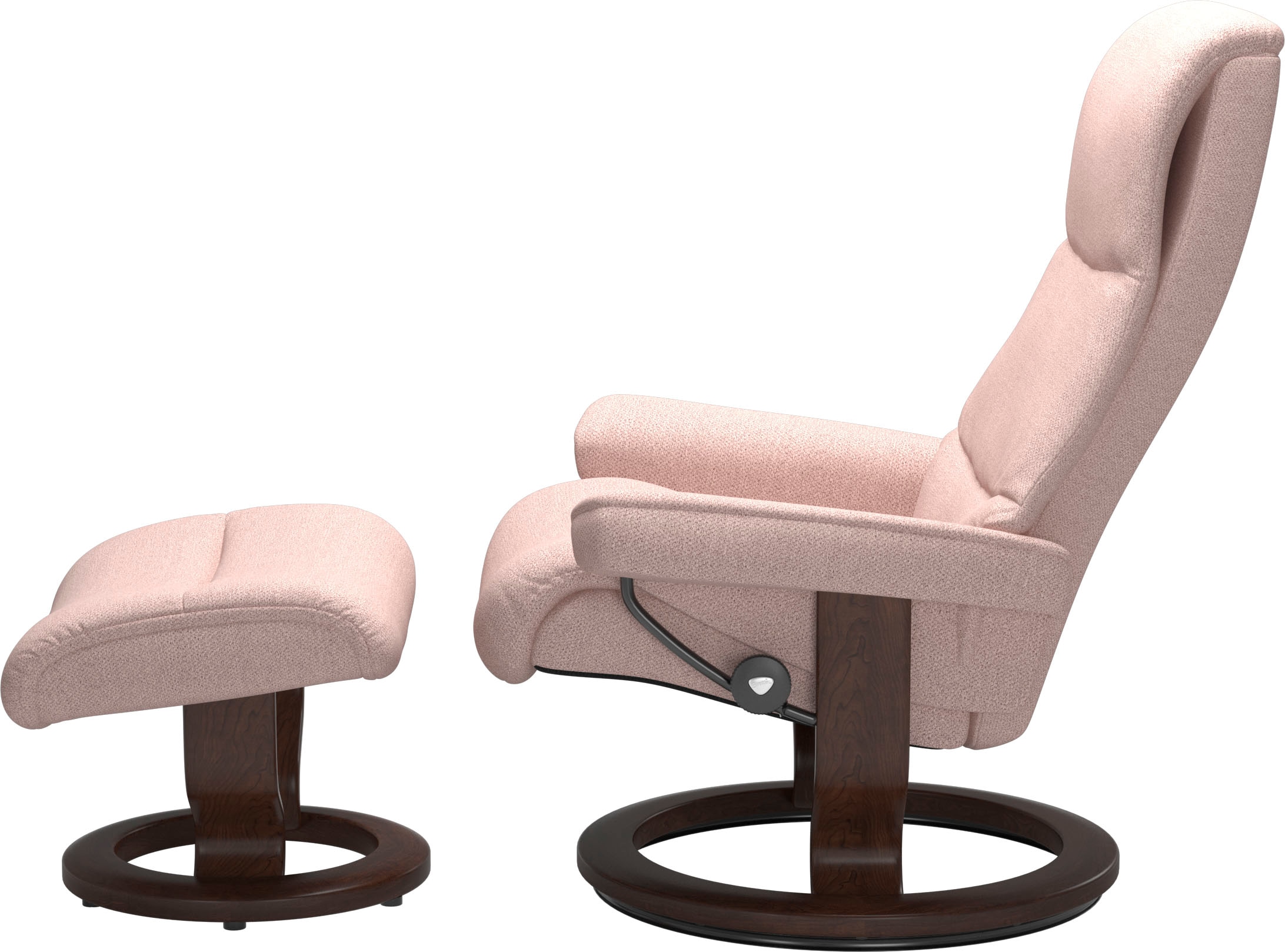 Stressless® Relaxsessel »View«, (Set, Relaxsessel mit Hocker), mit Classic Base, Größe M,Gestell Braun