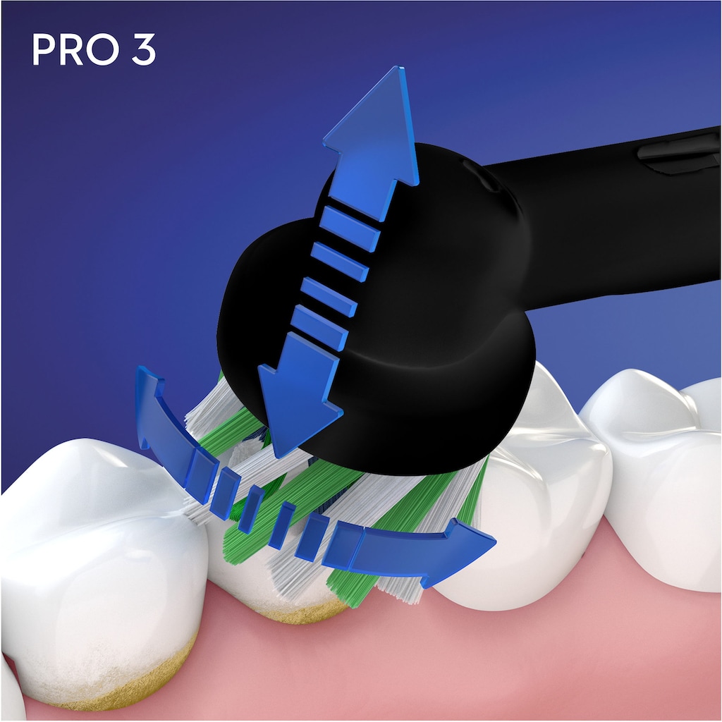 Oral B Elektrische Zahnbürste »Pro 3 3900«, 2 St. Aufsteckbürsten, mit 2. Handstück