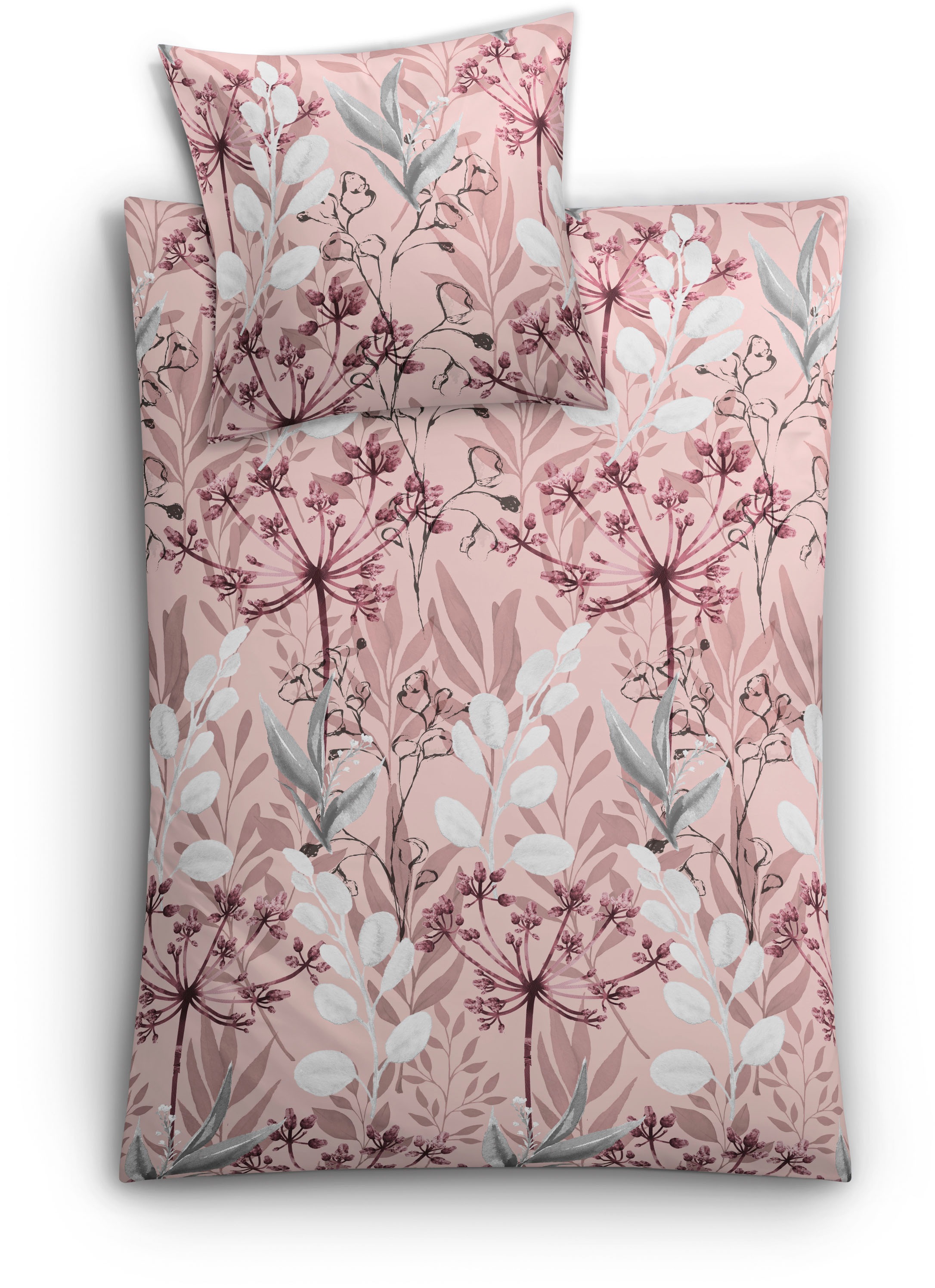 Kleine Wolke Bettwäsche "Lukardis" 2 Stk. tlg. mit Blättern und Gräsern günstig online kaufen