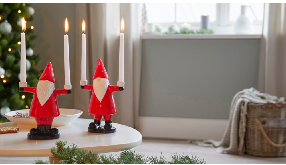 Schneider BAUR 2 Kerzenhalter (Set, Christbaumkerzen rot«, kaufen St.), für | Weihnachtsmänner, »Weihnachtsdeko