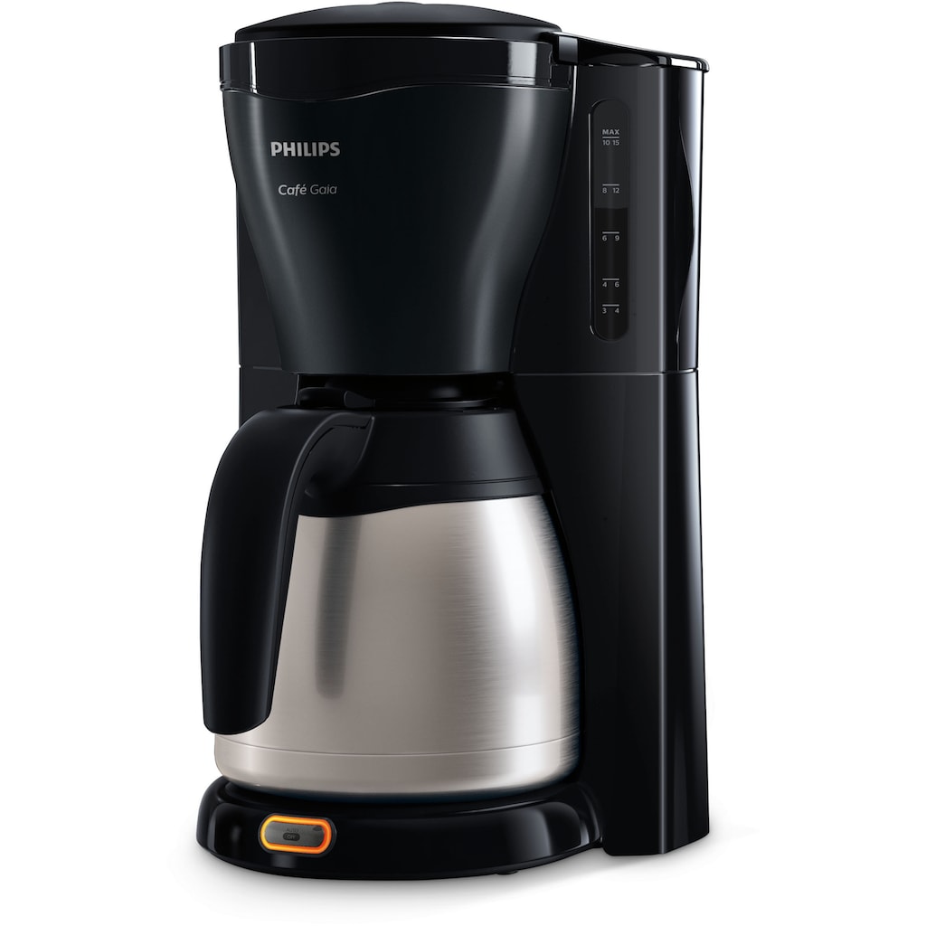 Philips Filterkaffeemaschine »Gaia Therm Timer HD7549/20«, 1,2 l Kaffeekanne, Papierfilter, 1x4, mit doppelwandiger Isolierkanne aus Edelstahl