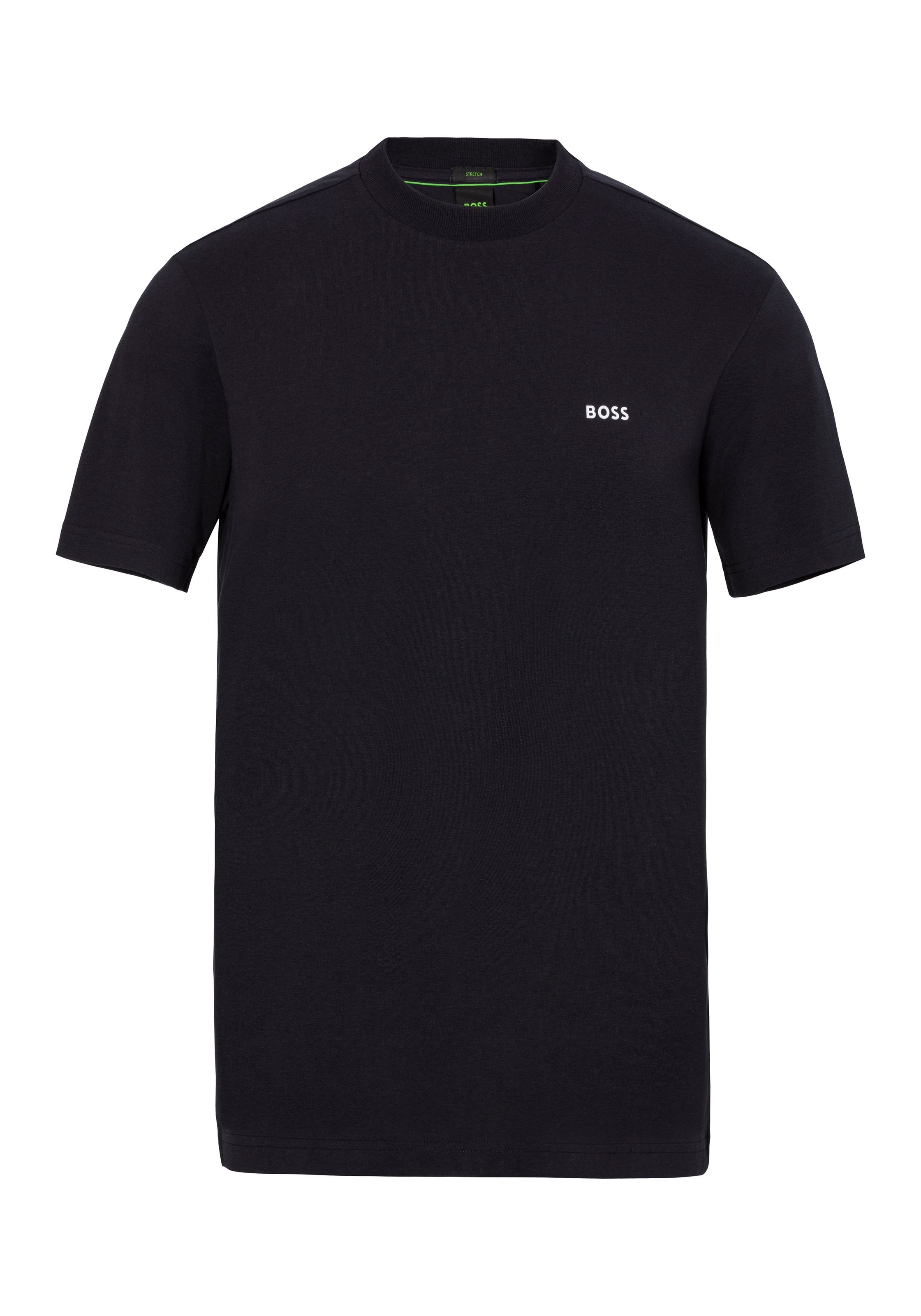BOSS GREEN Rundhalsshirt »Tee«, mit gummiertem Kontrast-Logo