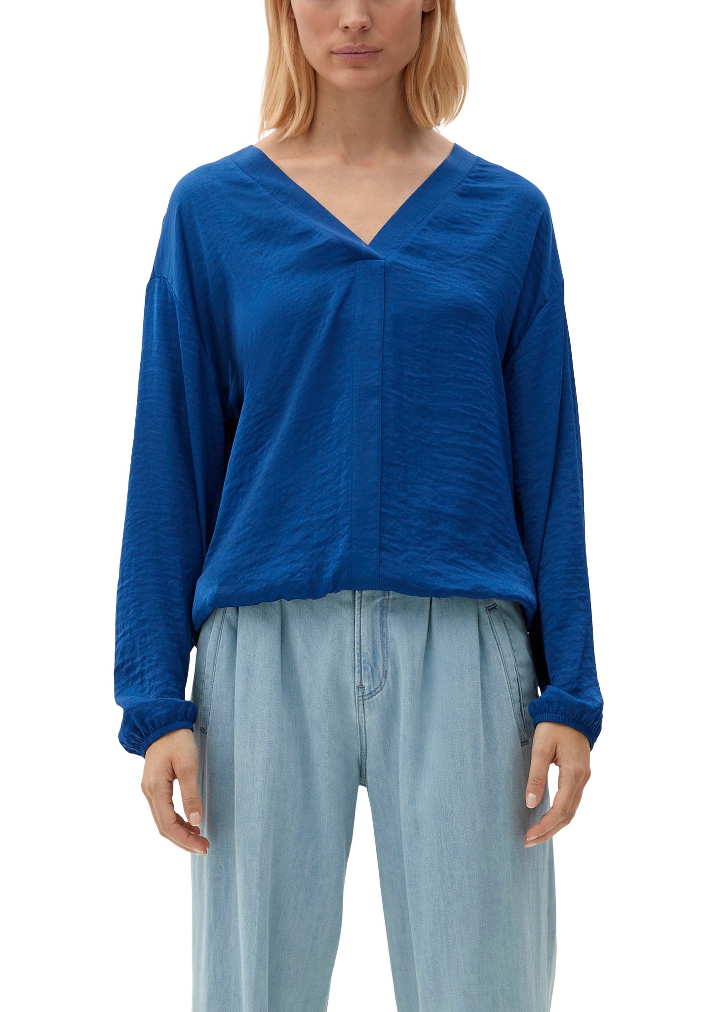 s.oliver -  Langarmshirt "Longsleeve in O-Shape", mit Gummibündchen