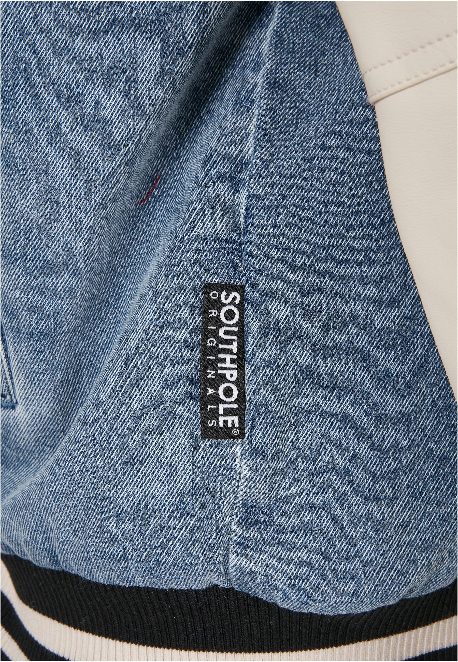 Southpole Collegejacke »Southpole Herren Southpole Denim College Jacket«, (1 St.), ohne Kapuze