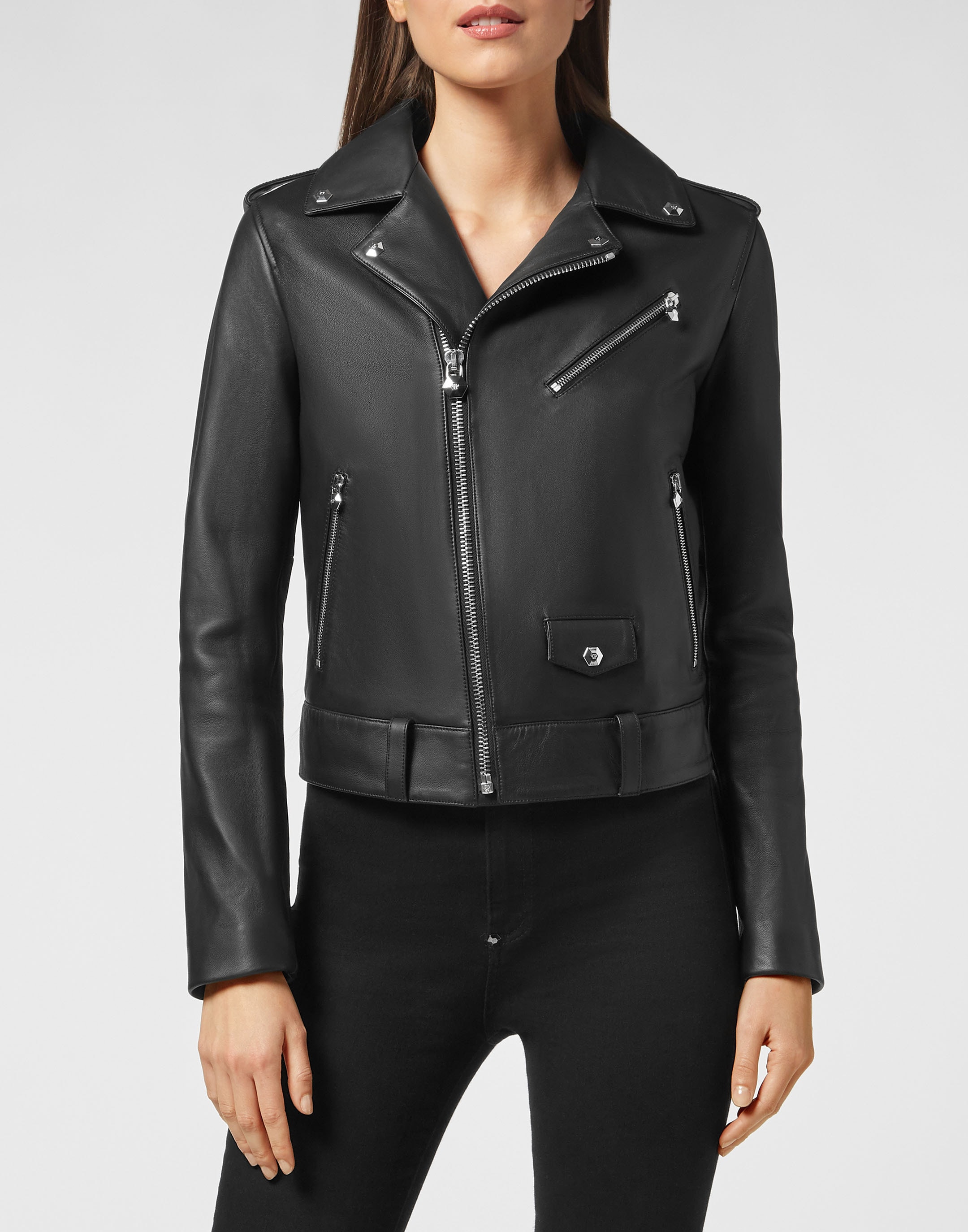 PHILIPP PLEIN Bikerjacke »Leder Biker-Jacke«