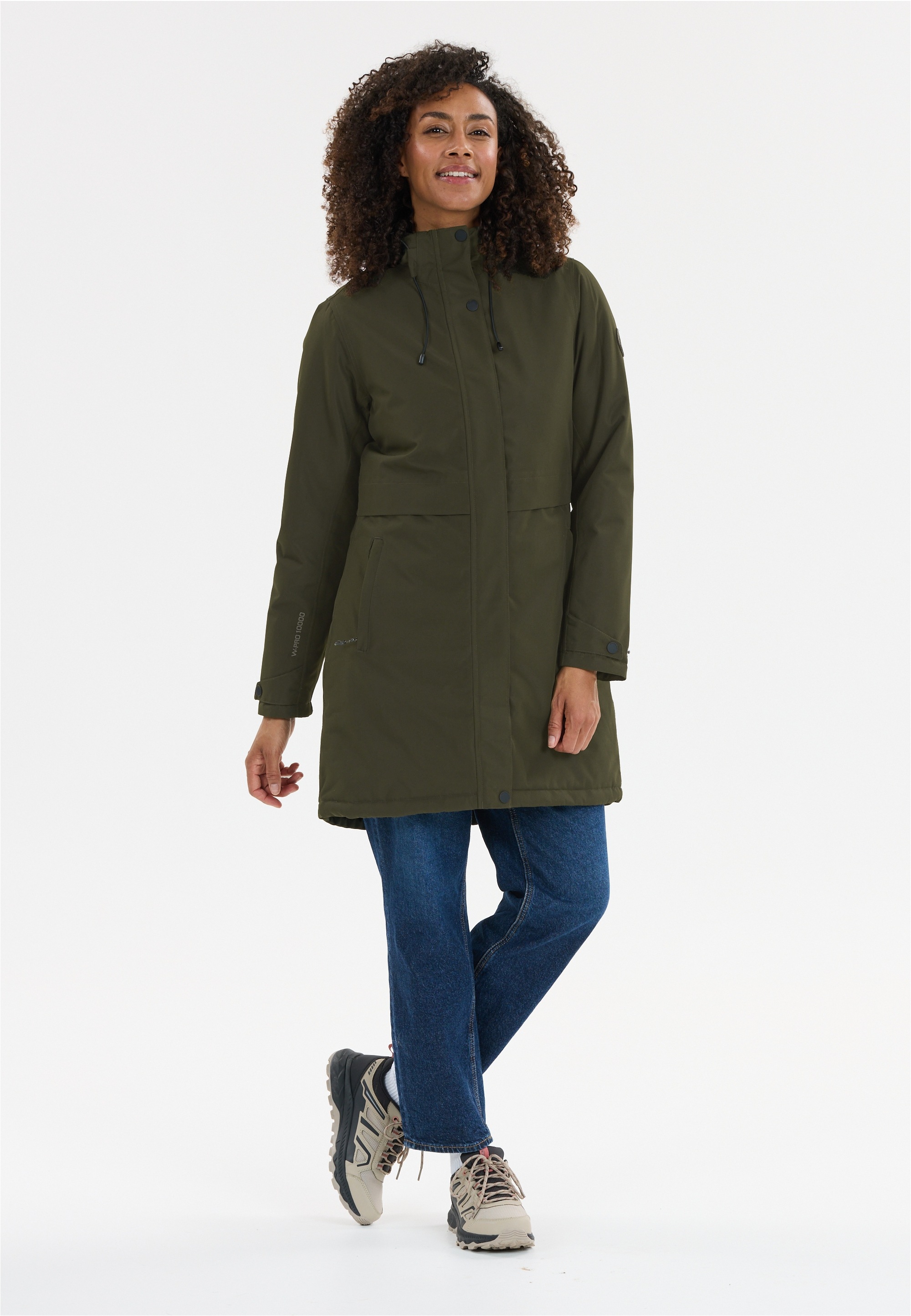 Outdoorjacke WHISTLER "Mullie V2", Damen, Gr. 40, dunkelgrün, 100% Polyester, unifarben, normal, ohne Ausschnitt, Jacken Outdoorjacke, mit wasserdichter Membran