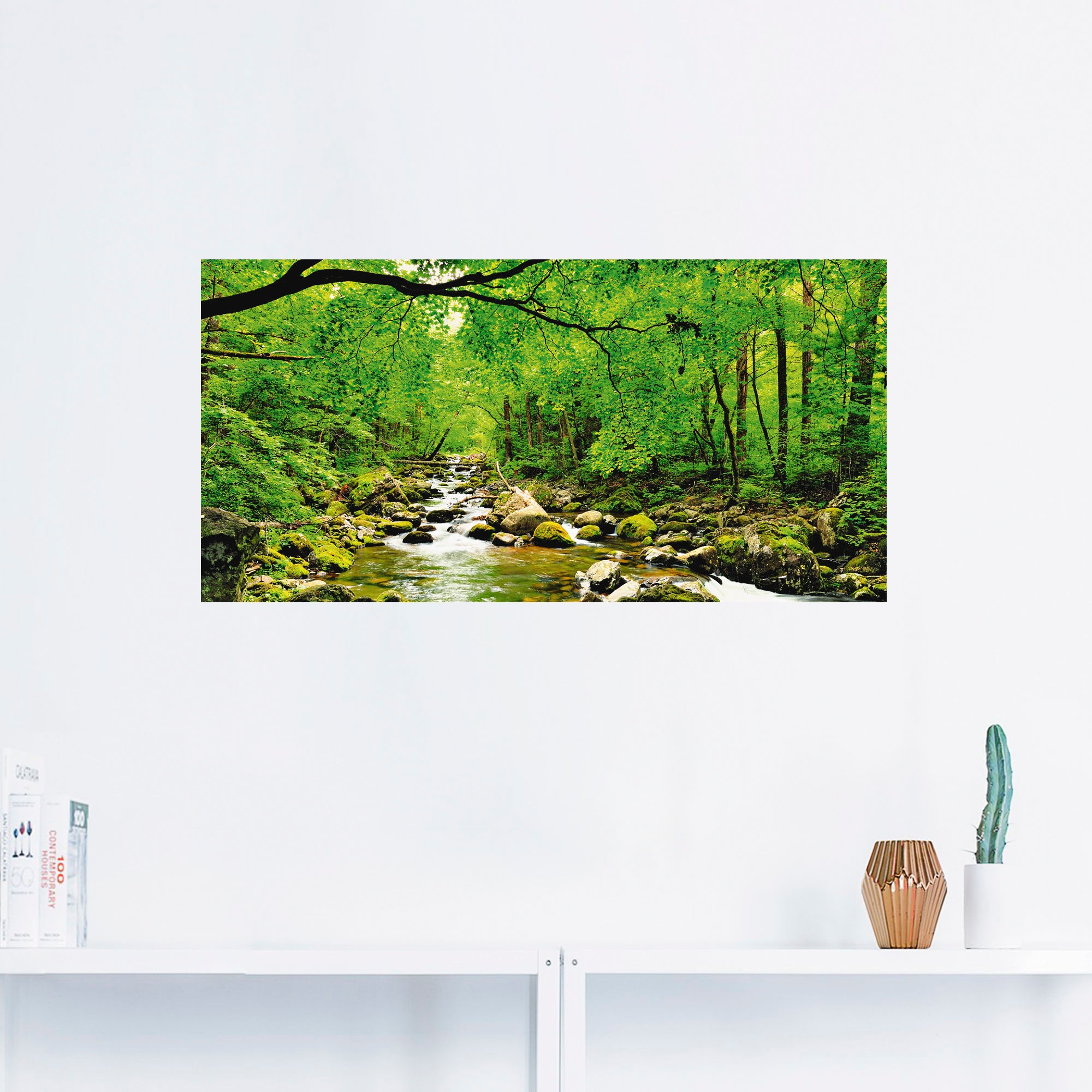 Artland Wandbild (1 | in Fluss Poster BAUR Wald, St.), oder als »Herbstwald Alubild, Leinwandbild, bestellen Größen Wandaufkleber versch. Smolny«