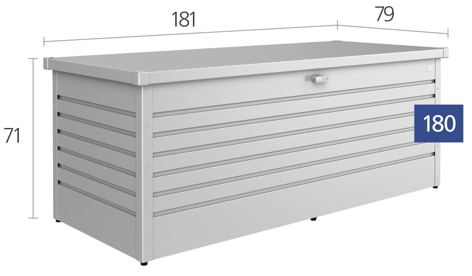 6x3 Biohort LeisureTime Box 180 - Metallic Dark Grey 2