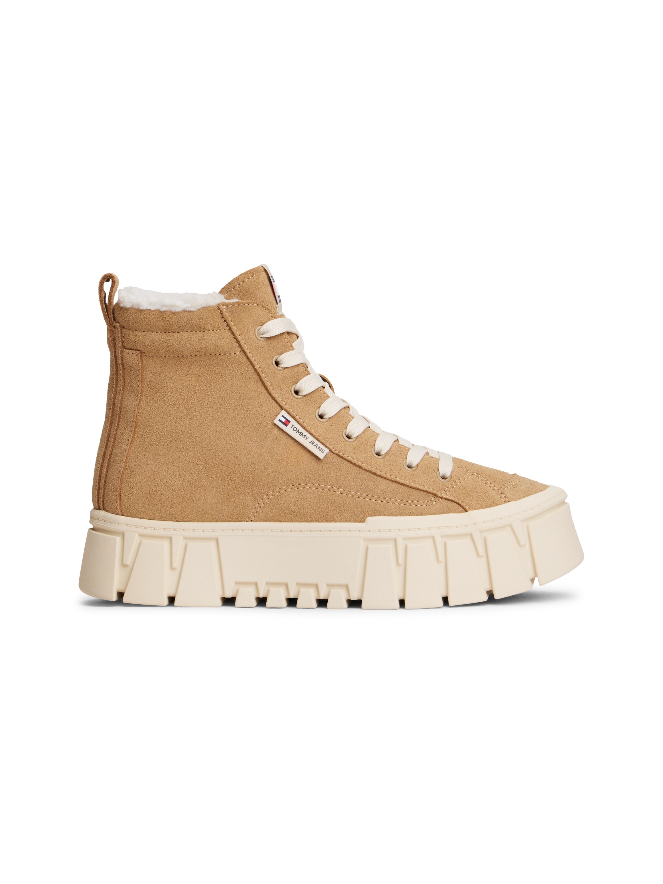 Tommy Jeans Winterboots »TJW VULC FLATFORM SUEDE WL«, Schnürboots, High Top-Sneaker mit markanter Plateausohle