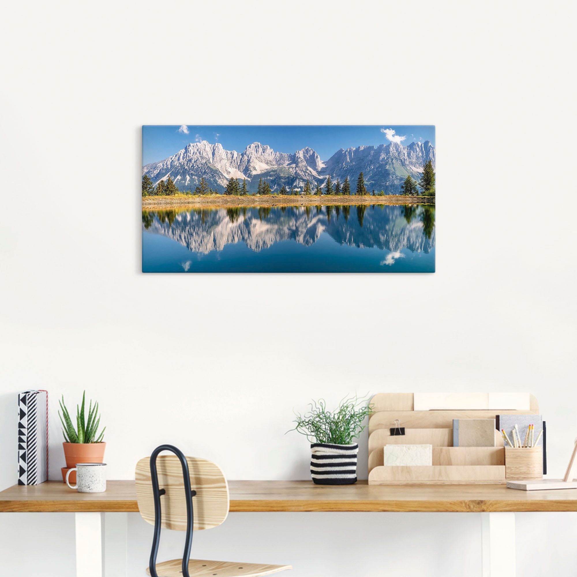 Artland "Kaisergebirge Tirol" Berge & Alpenbilder 1 Stk. tlg. als Alubild, günstig online kaufen