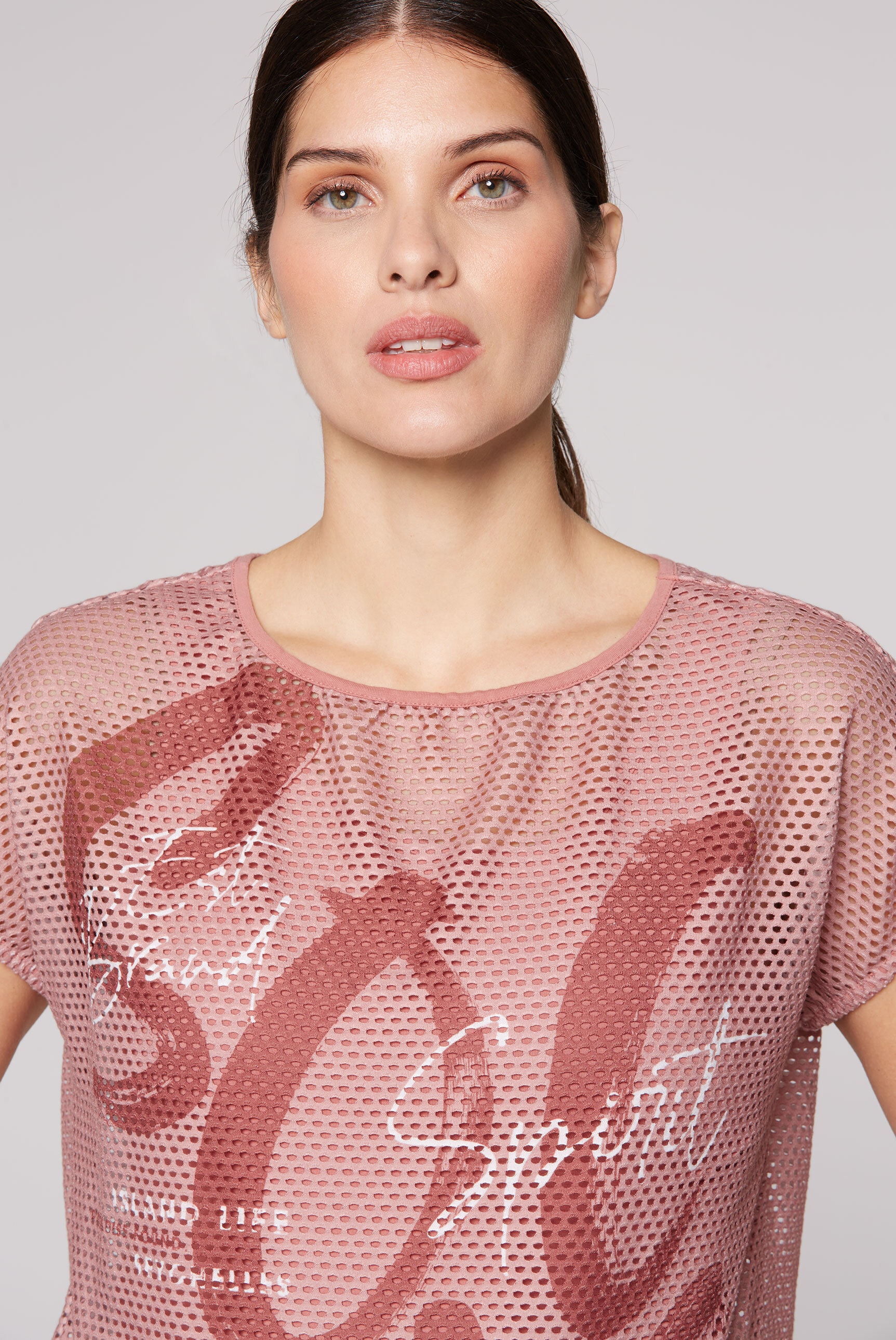 SOCCX 2-in-1-Shirt, mit Bindeband am Saum