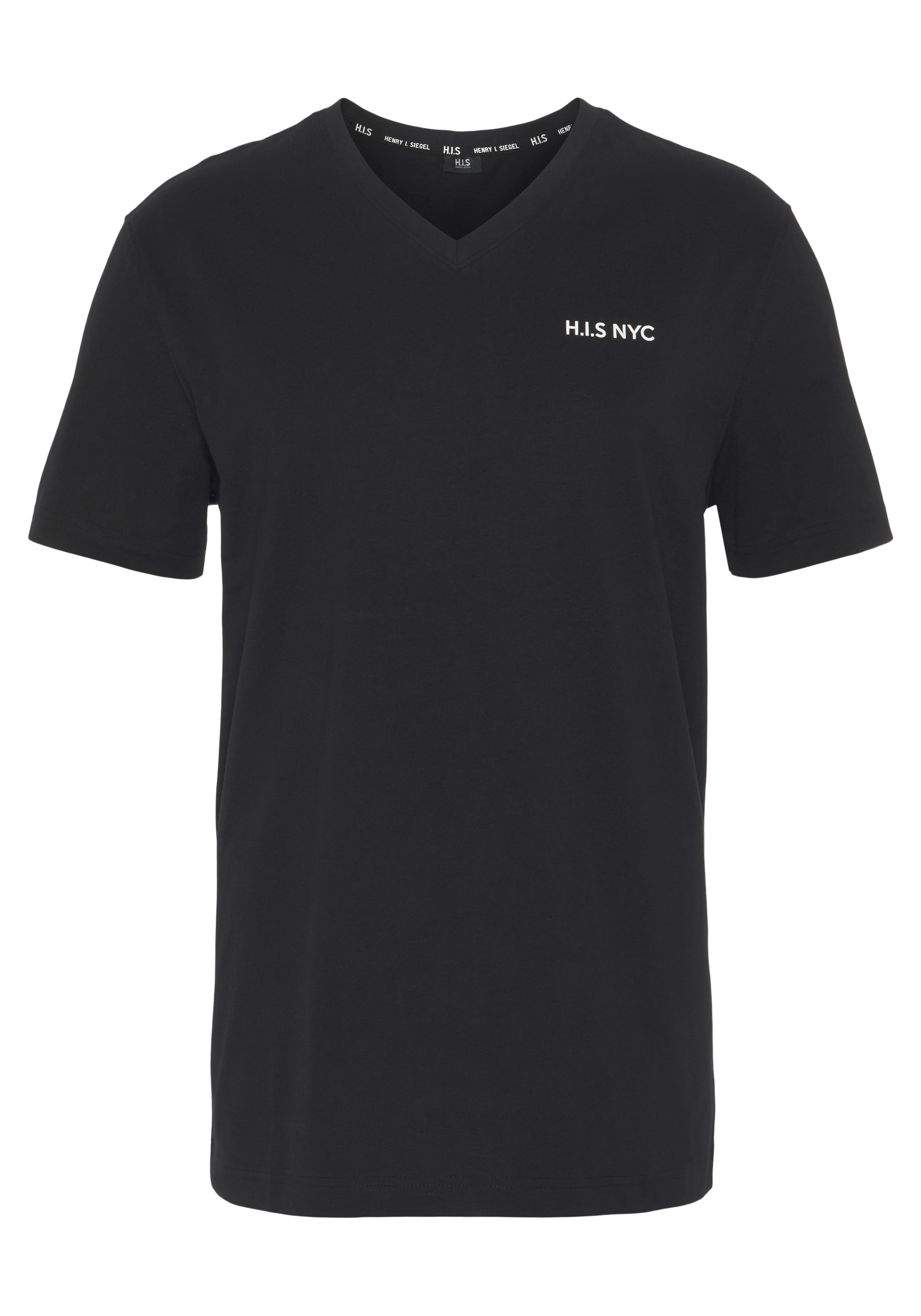 H.I.S V-Shirt, (3-er Pack), Kurzarm, Slim Fit, aus Baumwolle
