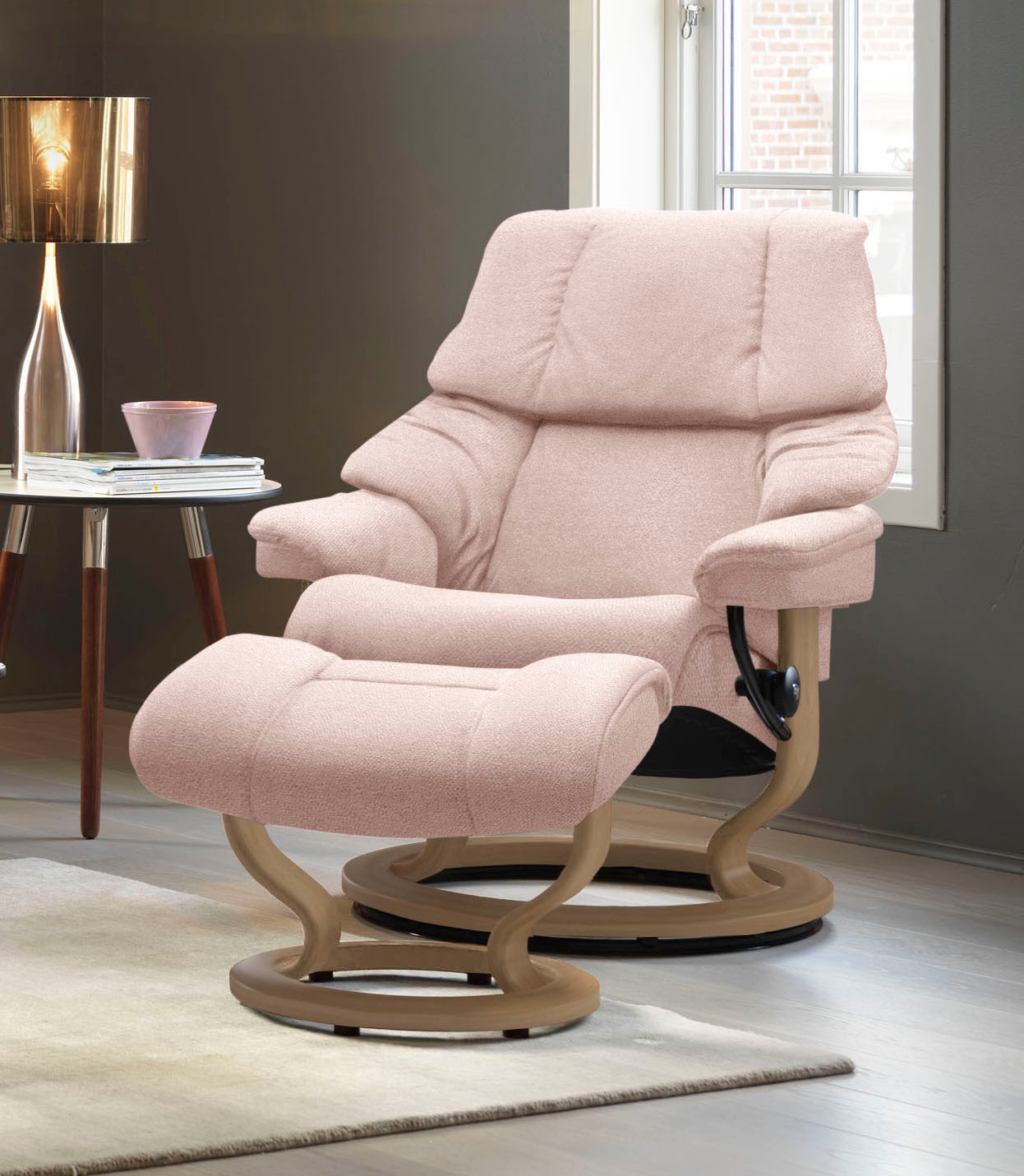 Stressless Relaxsessel "Reno", (Set, Relaxsessel mit Hocker), mit Hocker, m günstig online kaufen