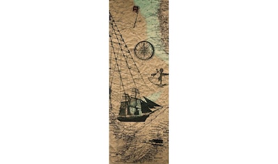Architects Paper Fototapete »Open Sea«, Grafik Tapete Landkarte Braun Beige Panel... kaufen