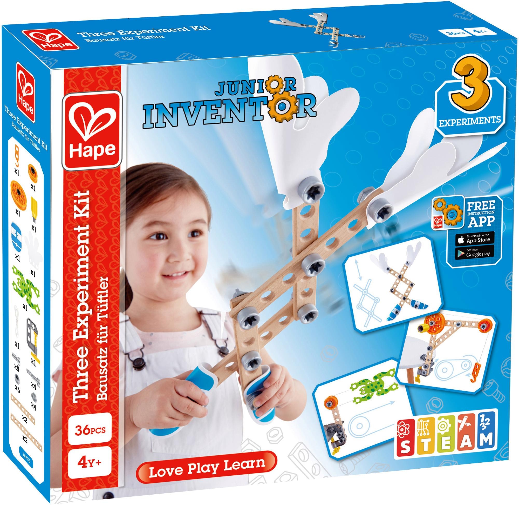 Hape Konstruktionsspielsteine »Bausatz für Tüftler«, (37 St.)