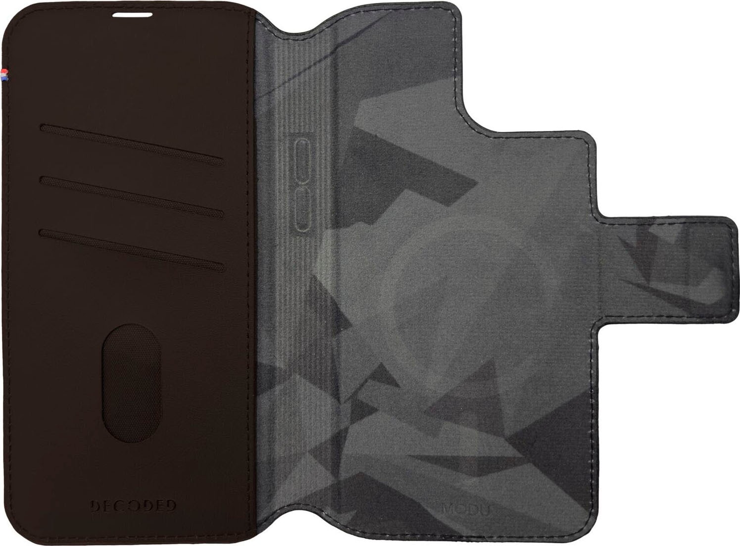 DECODED Smartphone-Hülle »Leather MagSafe Modu Wallet iP 13/14«, iPhone 13-iPhone 14, 15,5 cm (6,1 Zoll)