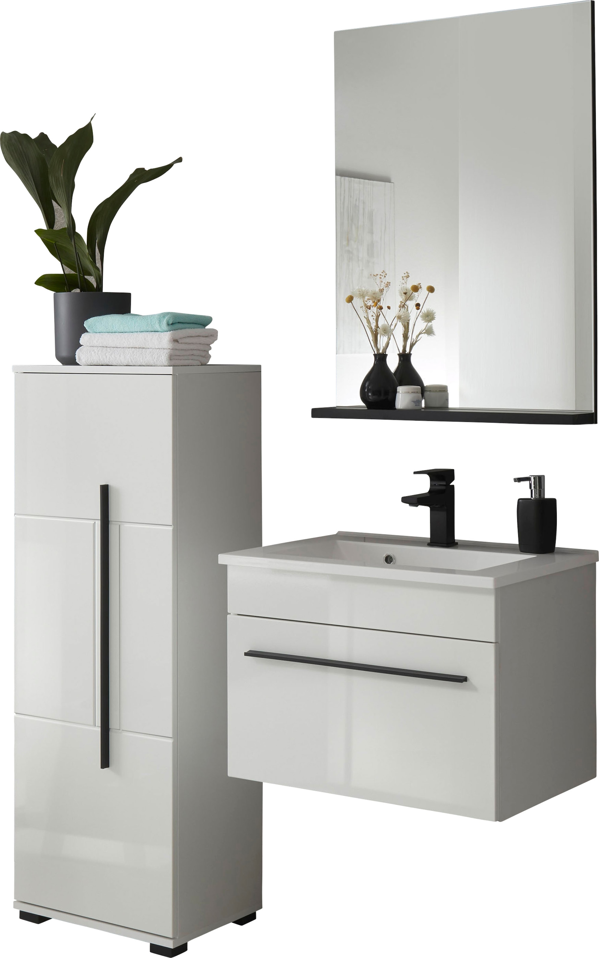 Home affaire Badmöbel-Set "Cantara, Bad im modernen Design, 3-teiliges Bade günstig online kaufen