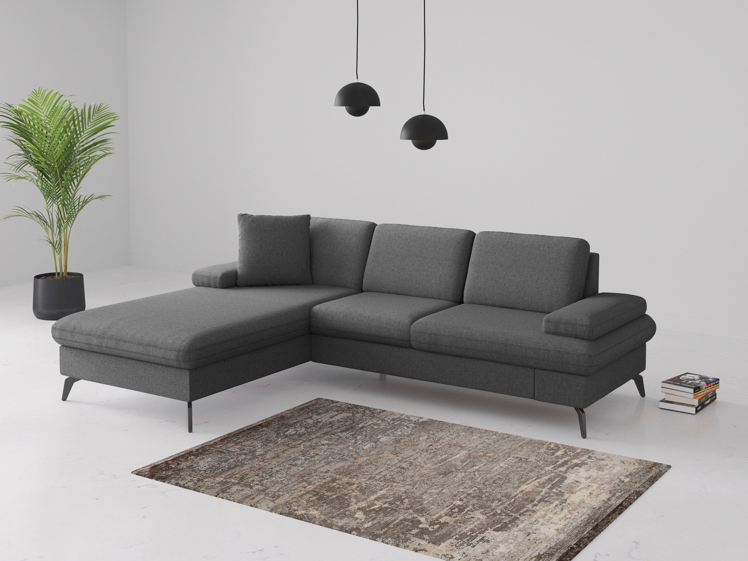 sit&more Ecksofa "Morris Jubi L-Form", inkl. Armteilfunktion und 1 Zierkiss günstig online kaufen