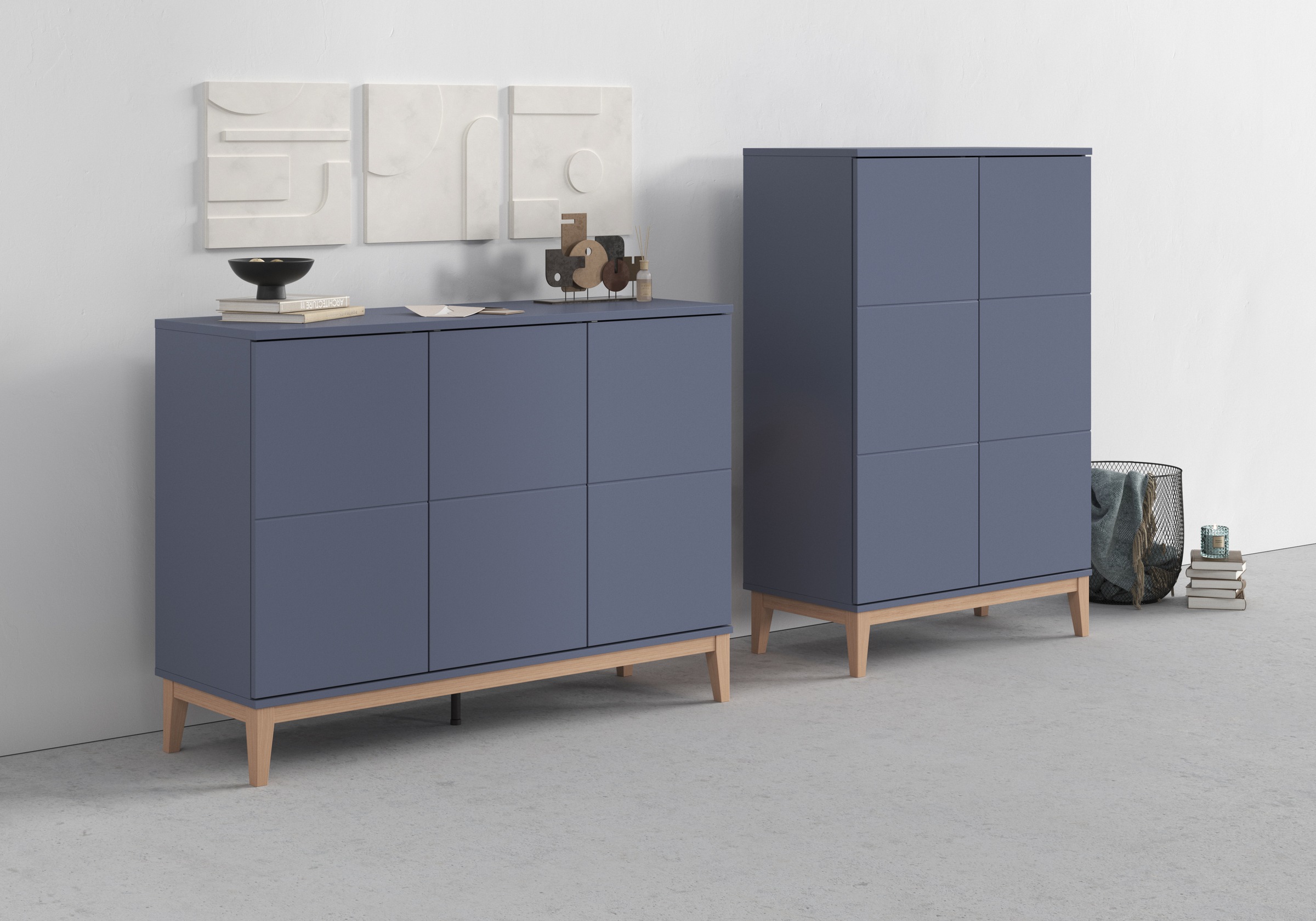 andas Highboard "Maryd" 1 Stk. tlg. Hochkommode mit Untergestell in Holzopt günstig online kaufen