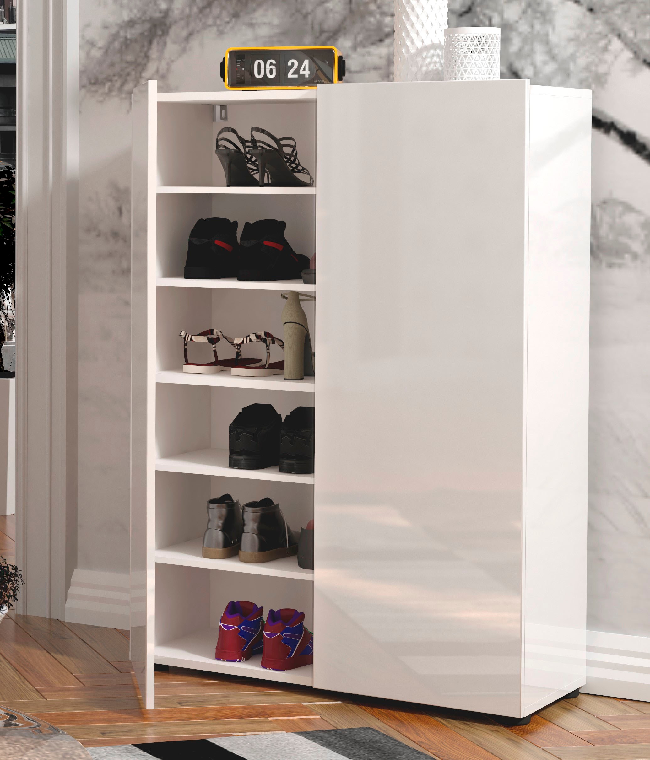 INOSIGN Schuhschrank "Mister, Schuhregal, Made in Italy, 6 Fächer, 5 Einleg günstig online kaufen