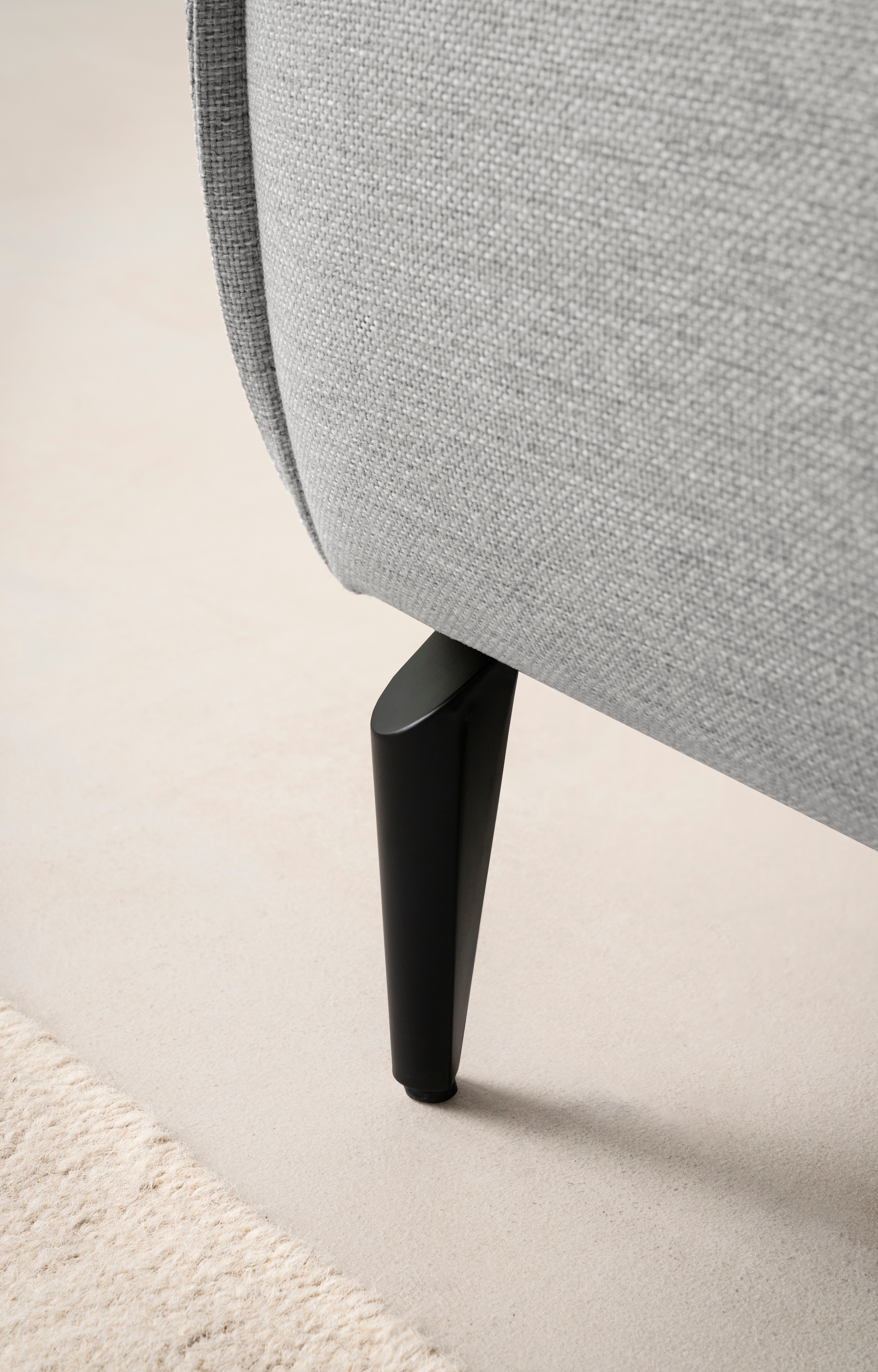 OTTO home Wohnlandschaft »TVINNU Leinenoptik, 354, mit Hocker« Recamiere rechts/links, stellbar zum Schlafsofa (Krokodilverbinder)