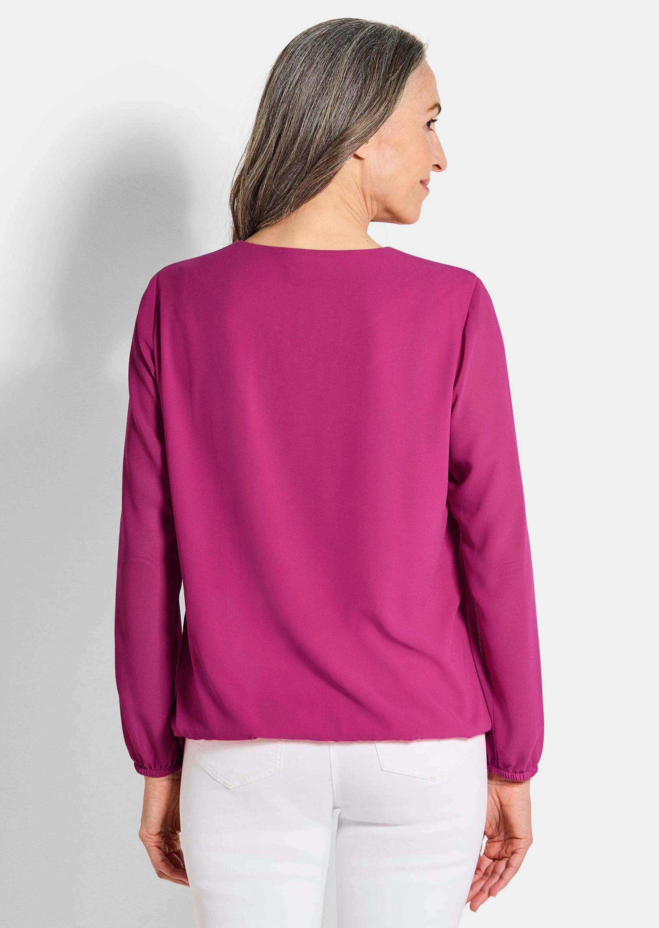 GOLDNER Klassische Bluse »Kurzgröße Elegante Bluse aus Chiffon«