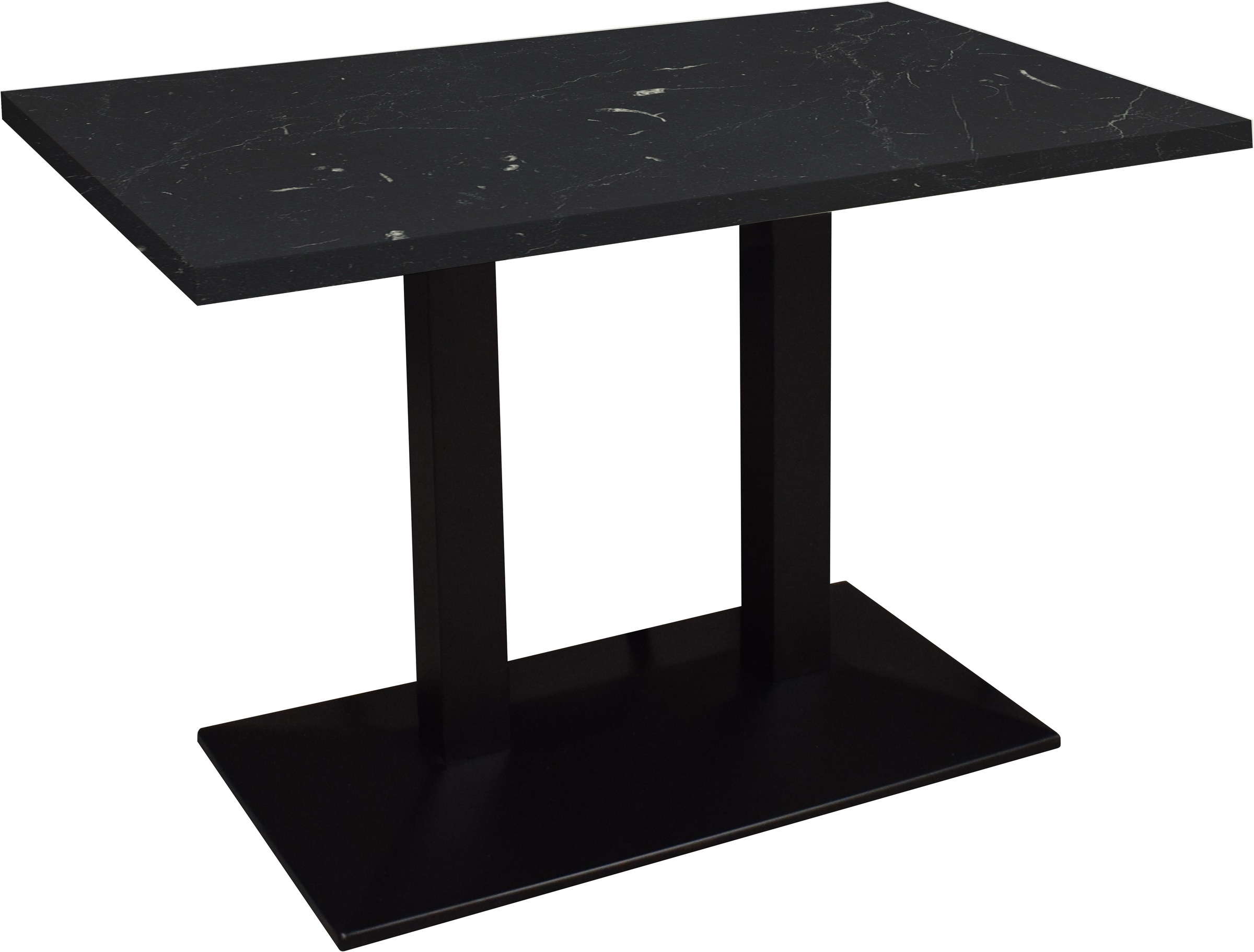 Mäusbacher Bistrotisch "Big Bistro Metall" Doppelsäulengestell, eckige Platte BHT 120x75x70 cm