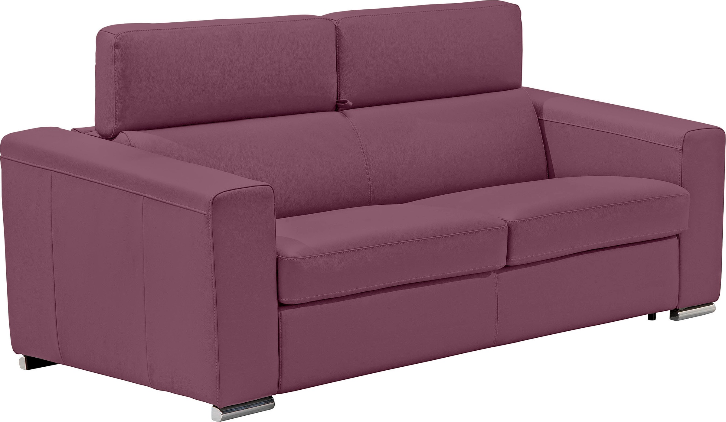 Egoitaliano Schlafsofa »Cabiria, Design und super Sitz- und Liegekomfort«, Sofa inkl. Schlaffunktion, Kopfteile verstellbar, mit Metallfüßen