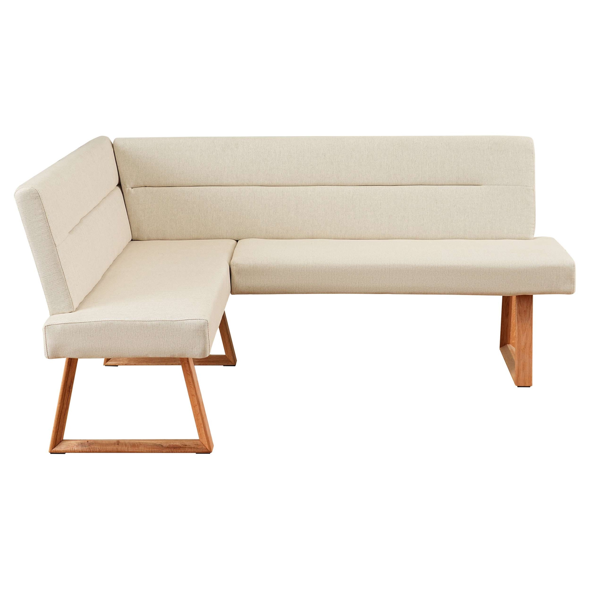 OTTO home Eckbank "Mellio" Beine aus massiver Eiche, pflegeleichtem Webstoff Bezug, Breite 190 cm