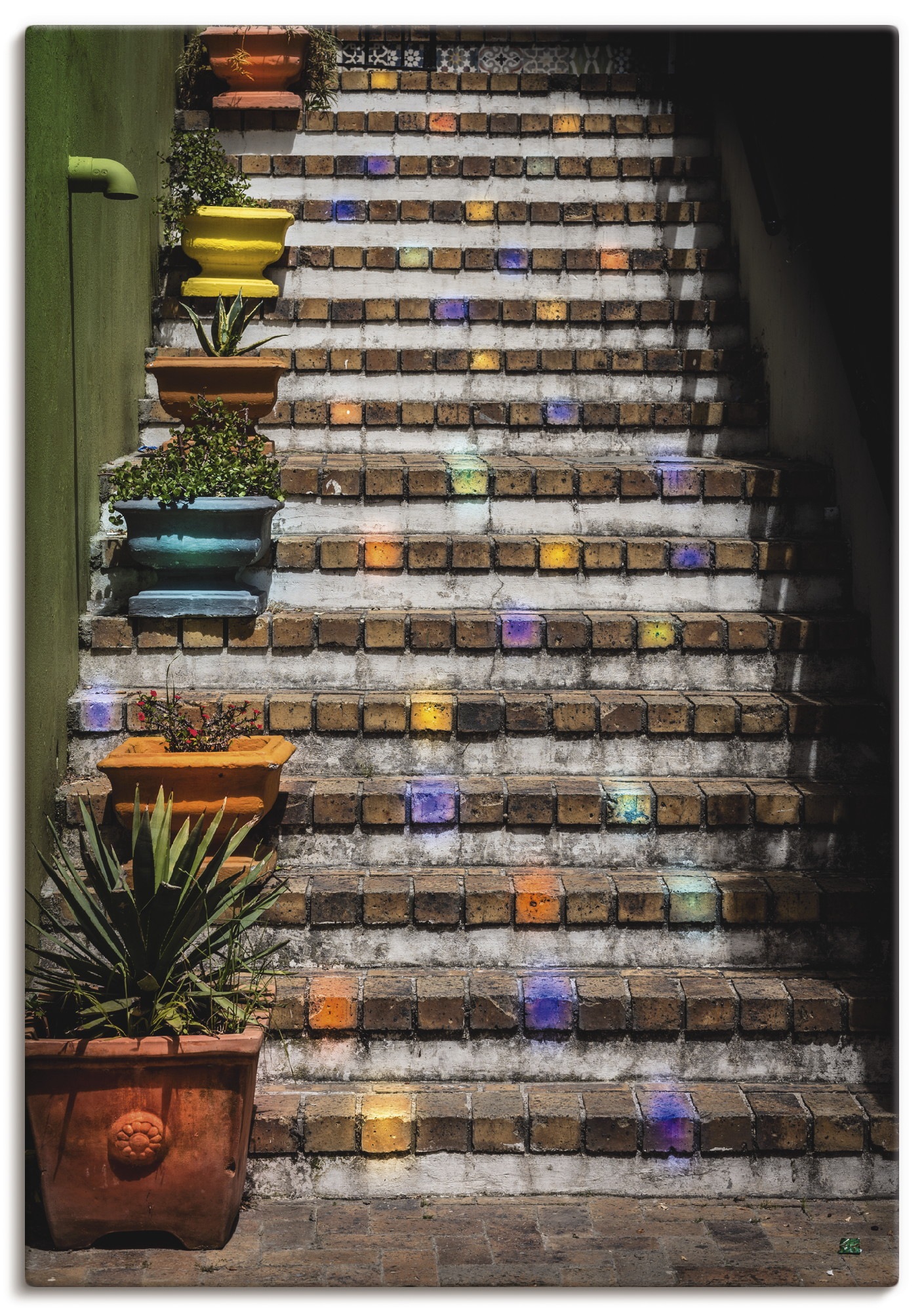 Artland Wandbild »Die Treppe«, Gebäude, (1 St.), als Leinwandbild, Poster, Wandaufkleber in verschied. Größen
