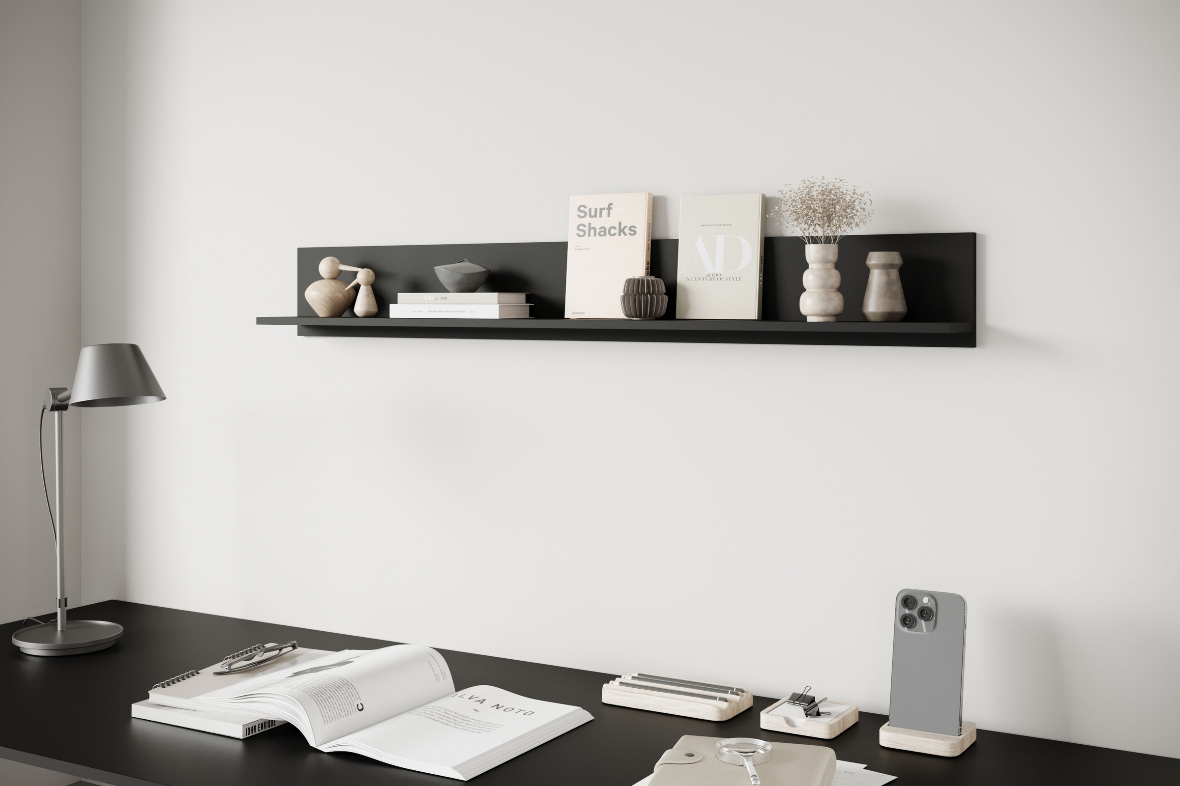 Thumbnail - INOSIGN Wandboard "Wandregal Vera" 1 Stk. tlg. ideal für Deko & Bücher, 138x23x18 cm, hängend