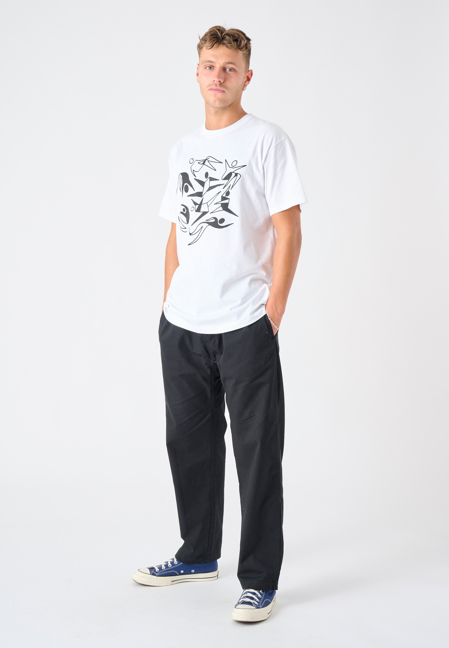 Cleptomanicx T-Shirt »Dancers«, (1 tlg.), Mit lässigem Print