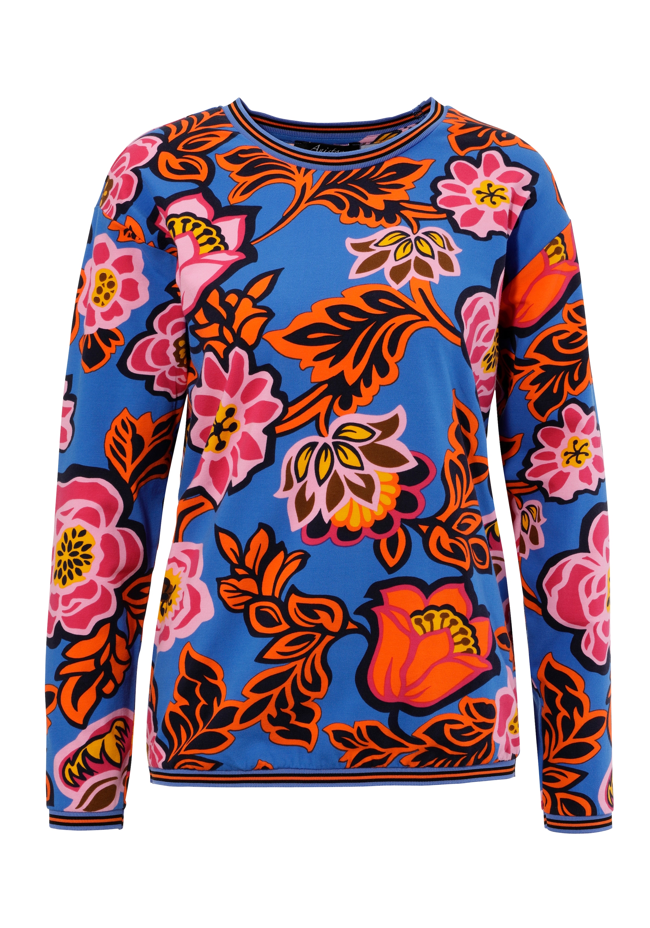 Aniston CASUAL Sweatshirt, mit großflächigen, grafischen Blumendruck