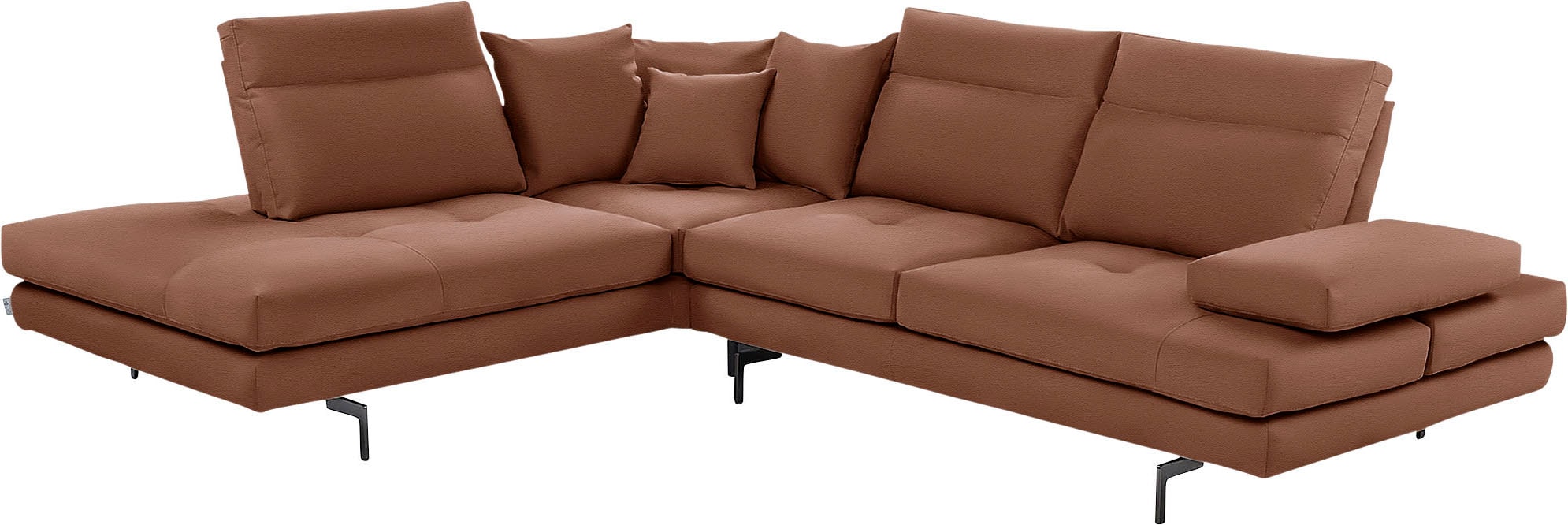 CALIA ITALIA Toby Wing Corner Sofa Cognac 288x232cm