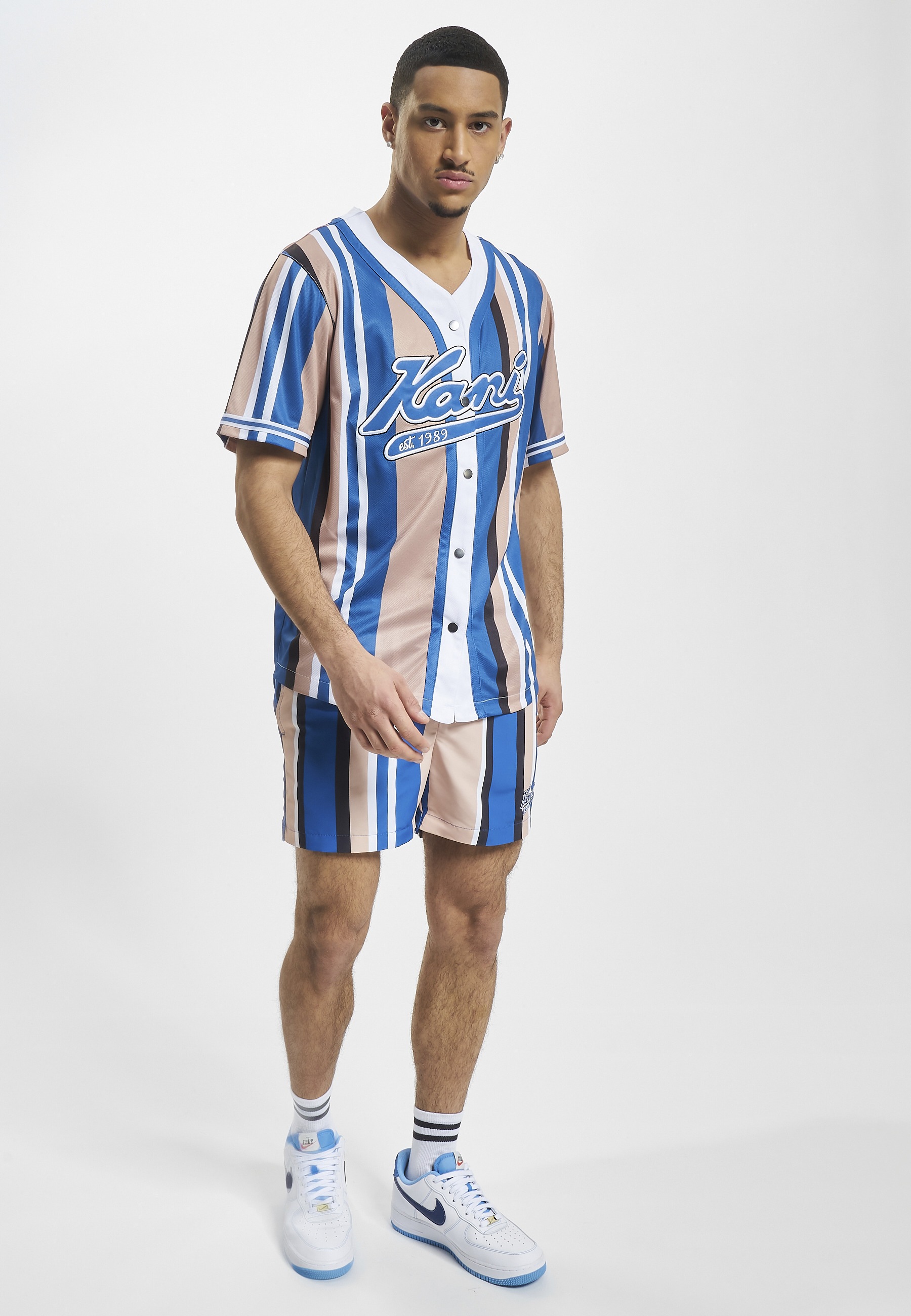 Karl Kani T-Shirt »Karl Kani Herren KM232-010-2 KK Varsity Striped Baseball Shirt« 1 Stk.